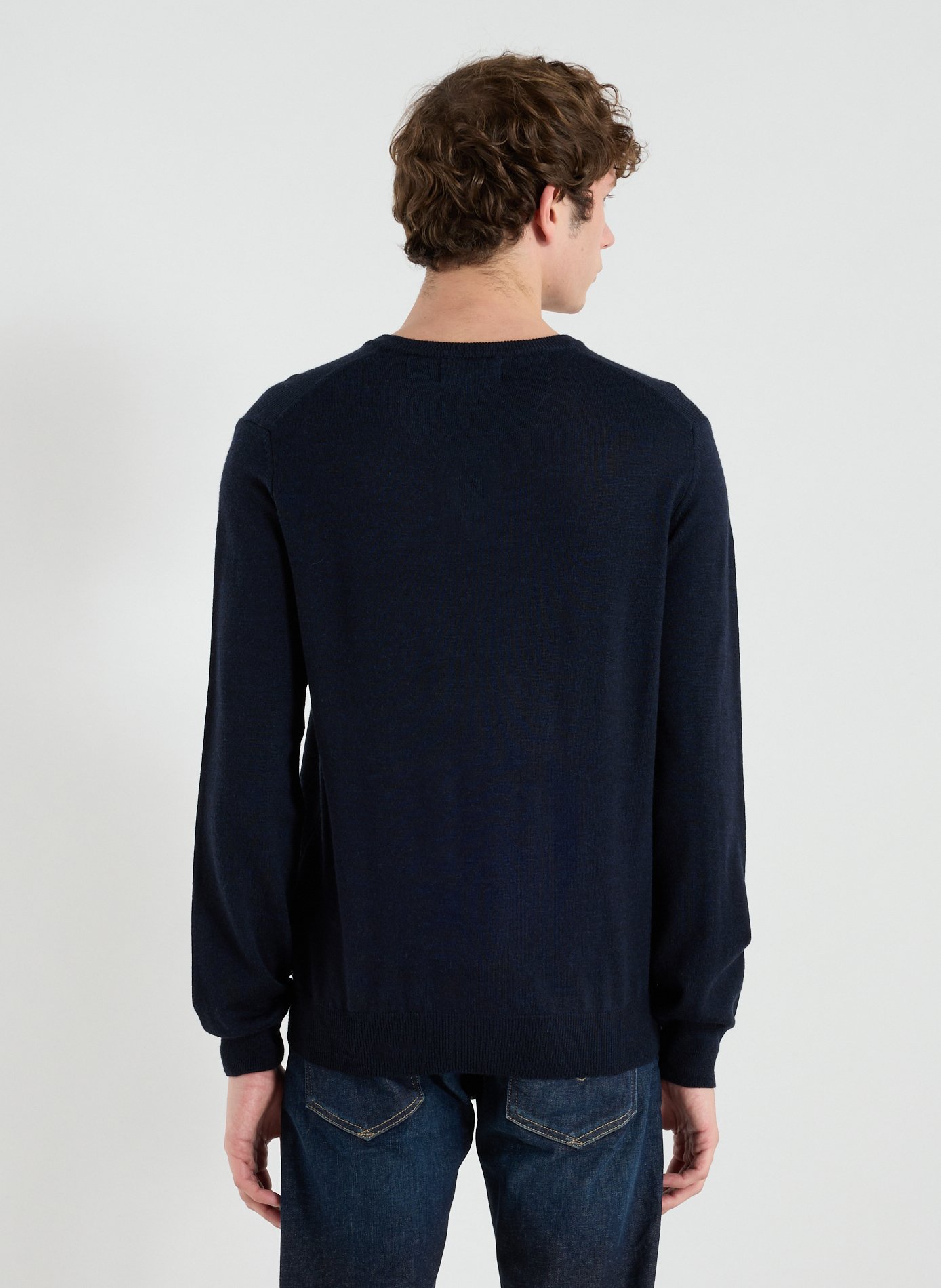 Pull col V en laine LA MARTINA Bleu