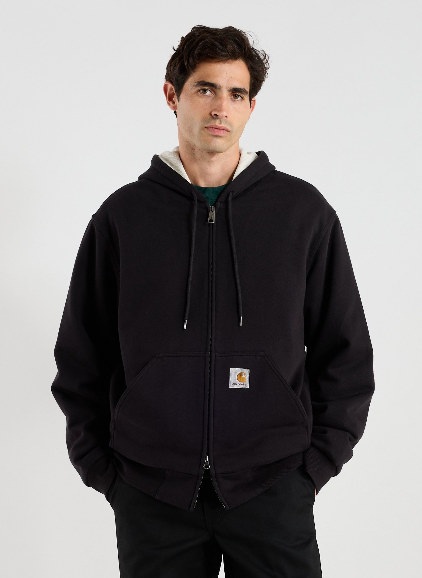 CARHARTT WIP Hooded cotton blend sweatshirt Black