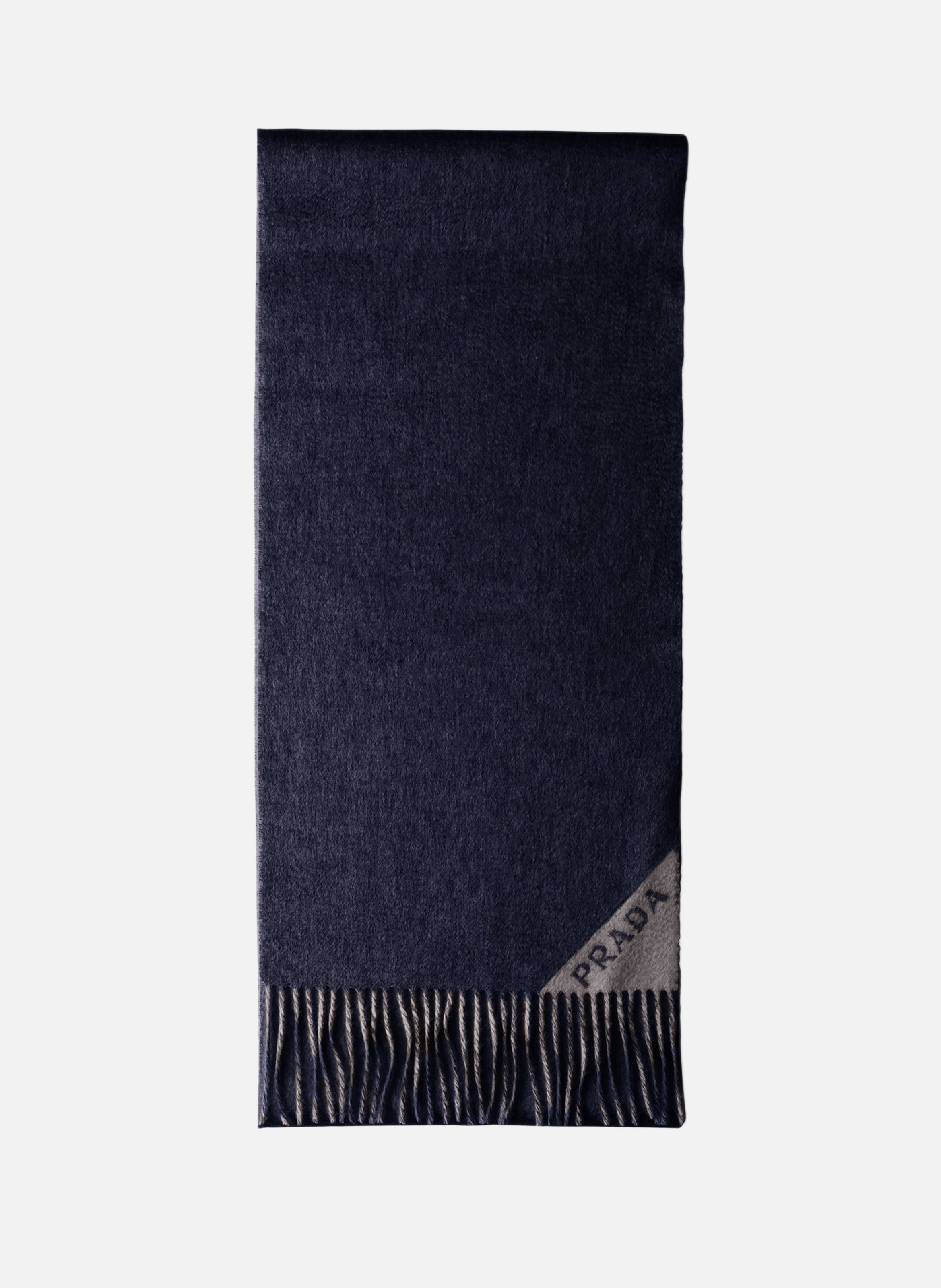 PRADA Écharpe en cachemire double Bleu