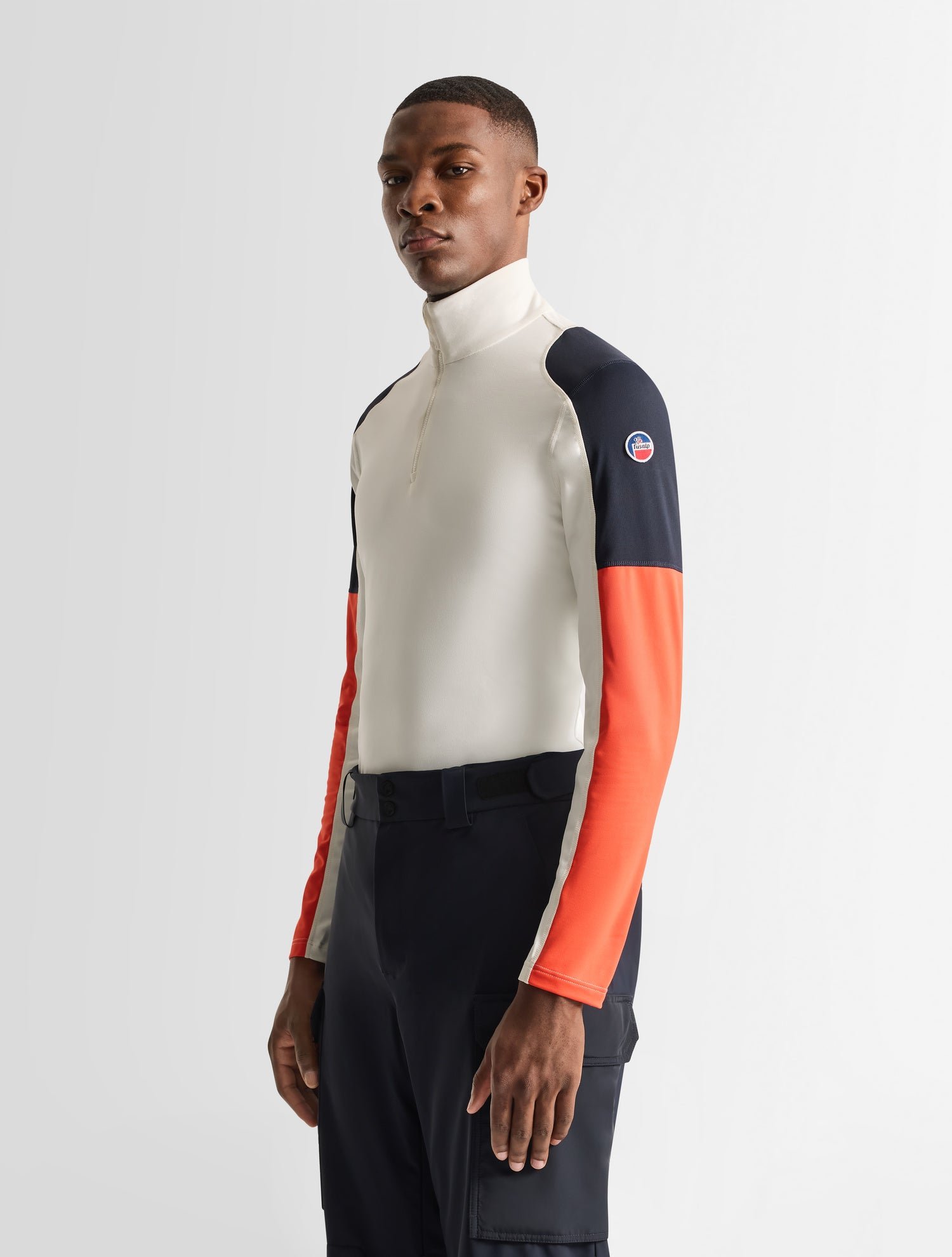 Sous pull de ski pravio col montant  coupe regular FUSALP Blanc