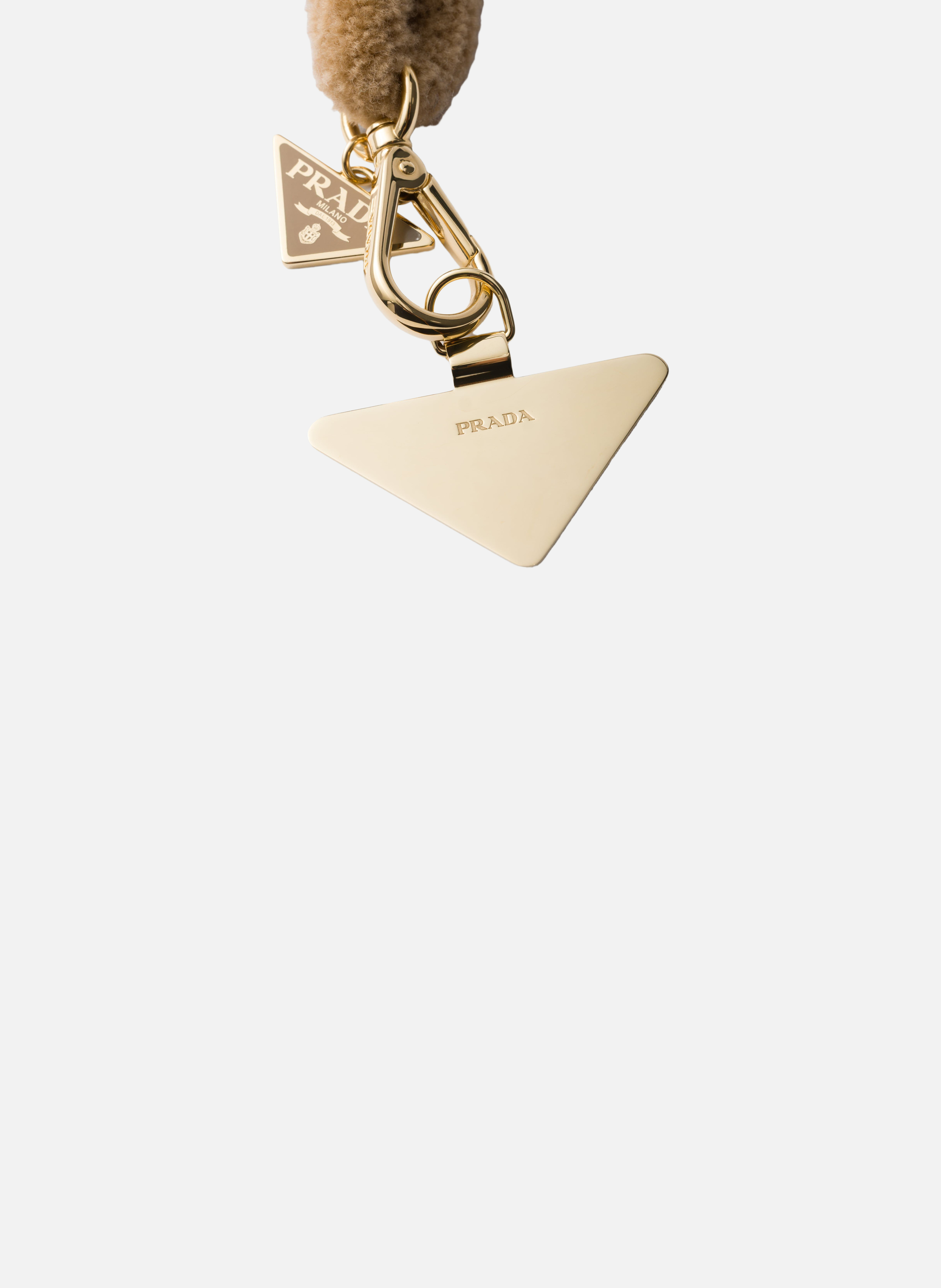 Dragonne pour smartphone en laine PRADA Marron