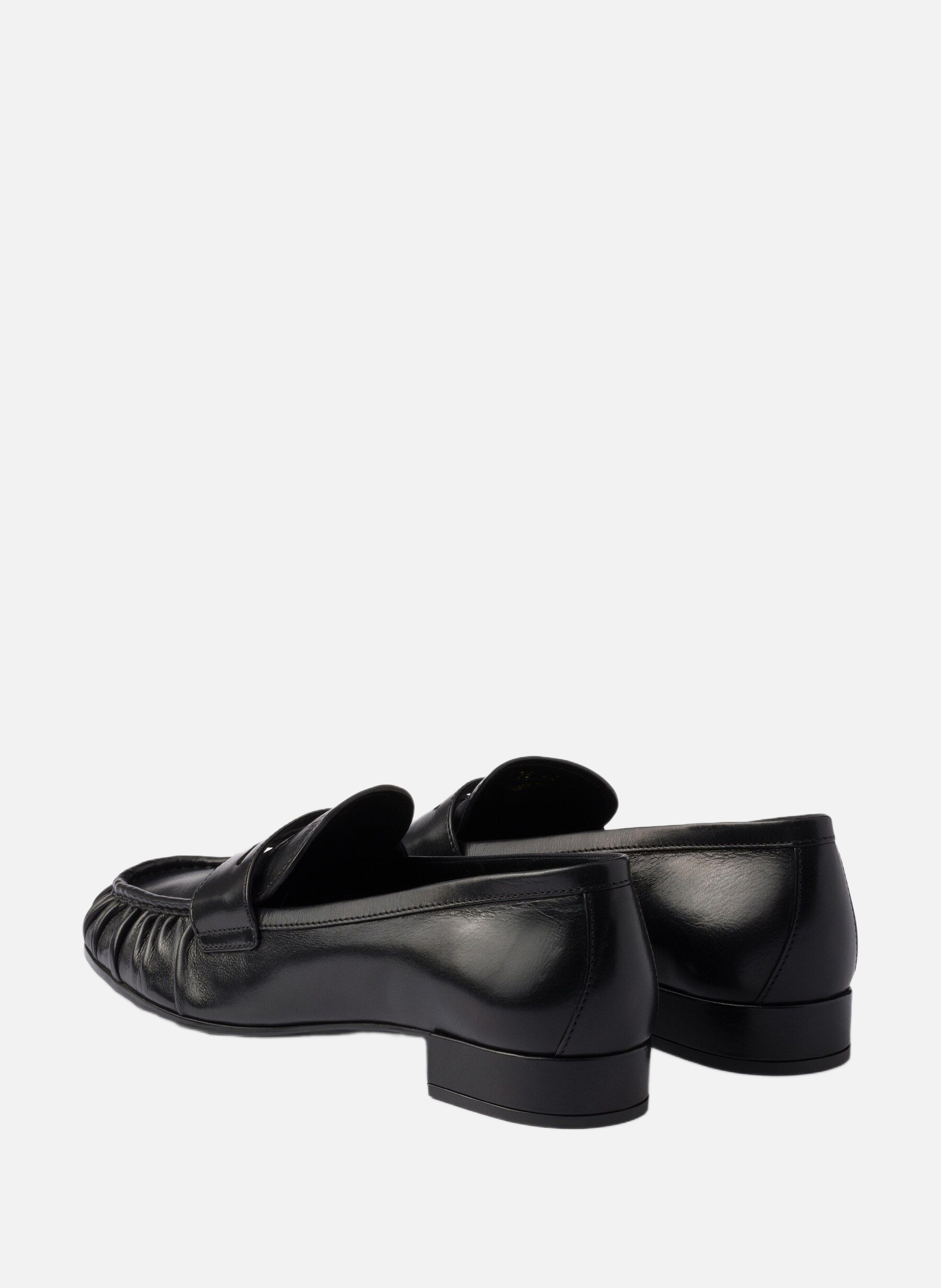 Mocassins en cuir PRADA Noir