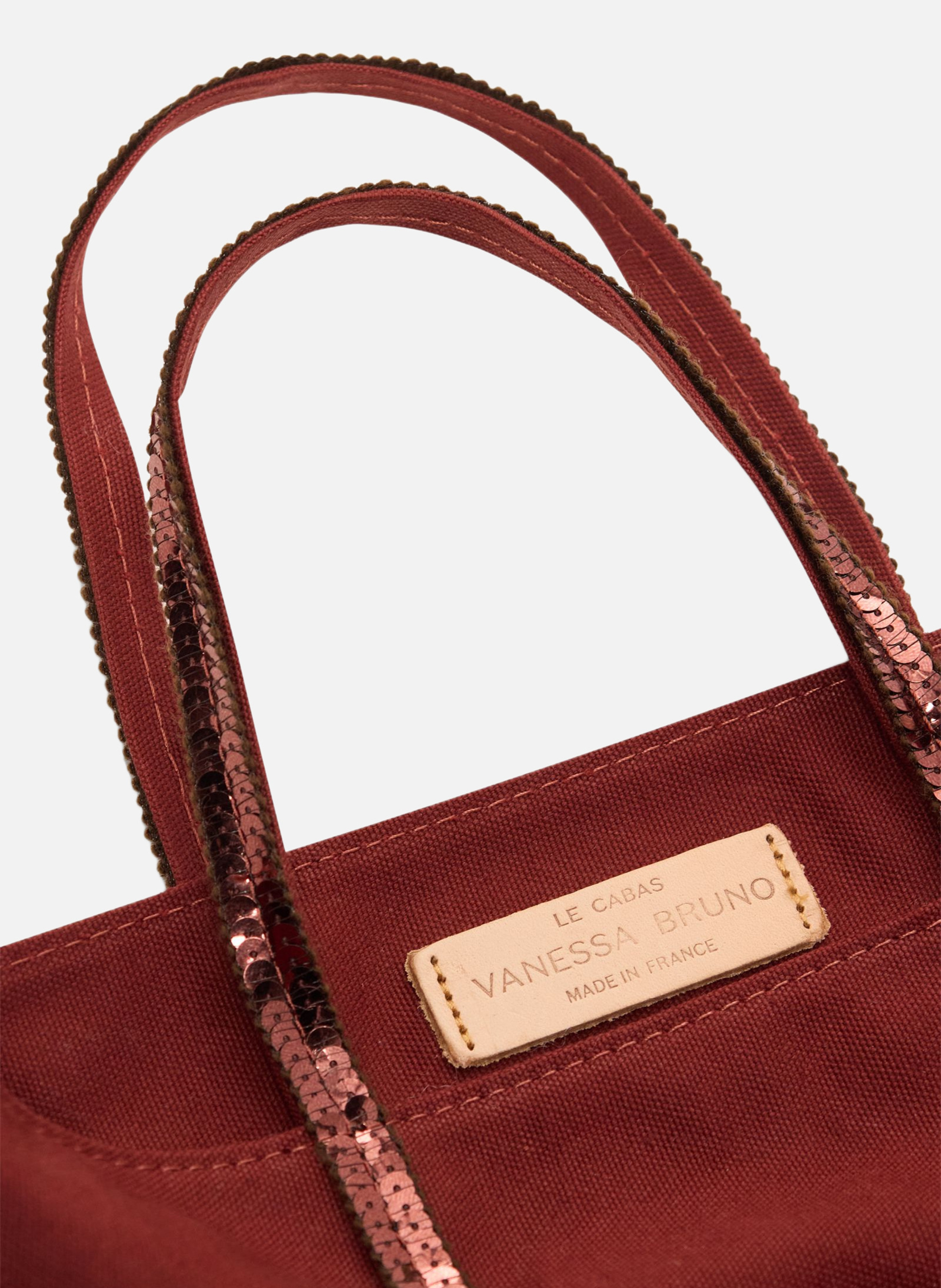 Cabas s zippé en toile VANESSA BRUNO Marron