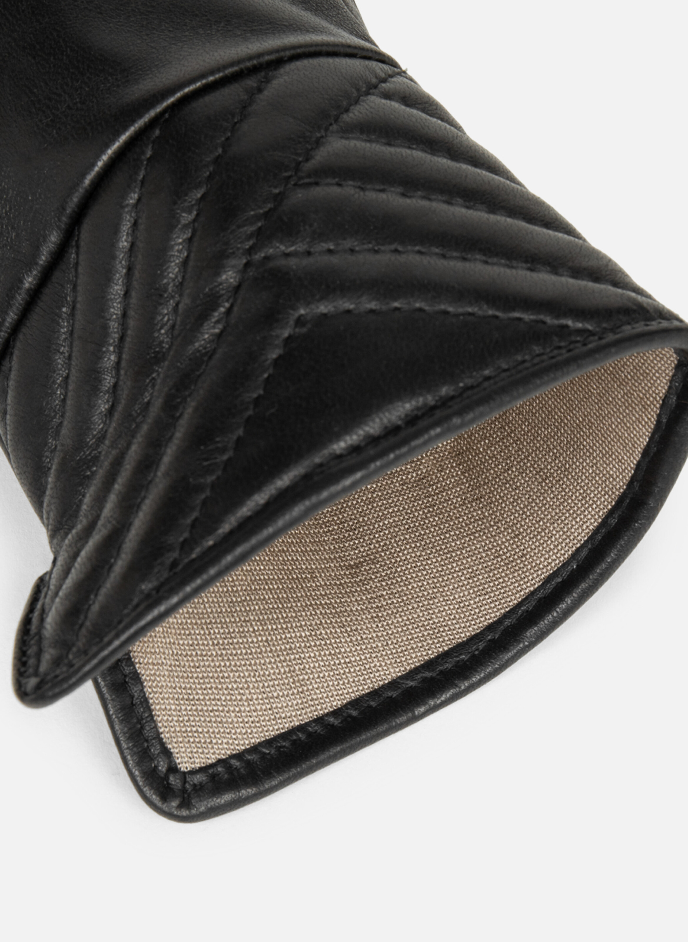 Gants en cuir d'agneau lisse LANCASTER Noir