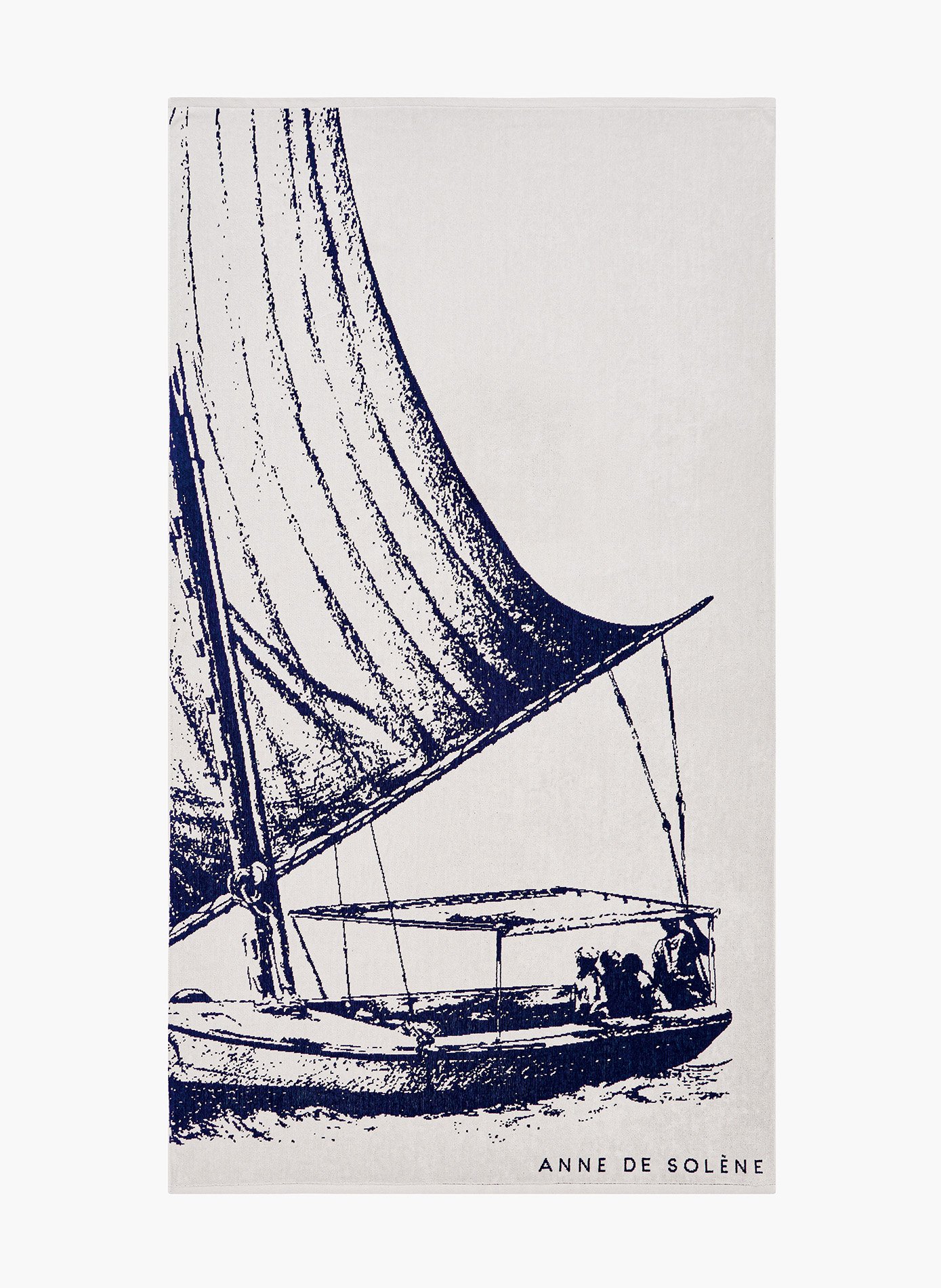 Drap de plage felucca ANNE DE SOLENE Bleu