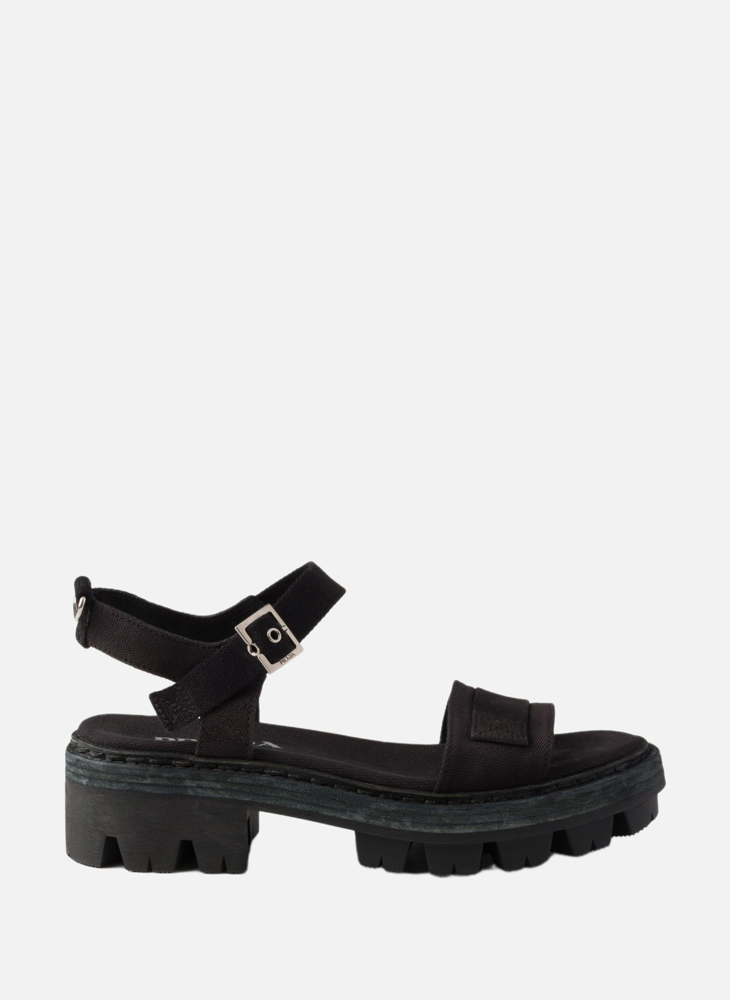 Sandales en toile PRADA Noir