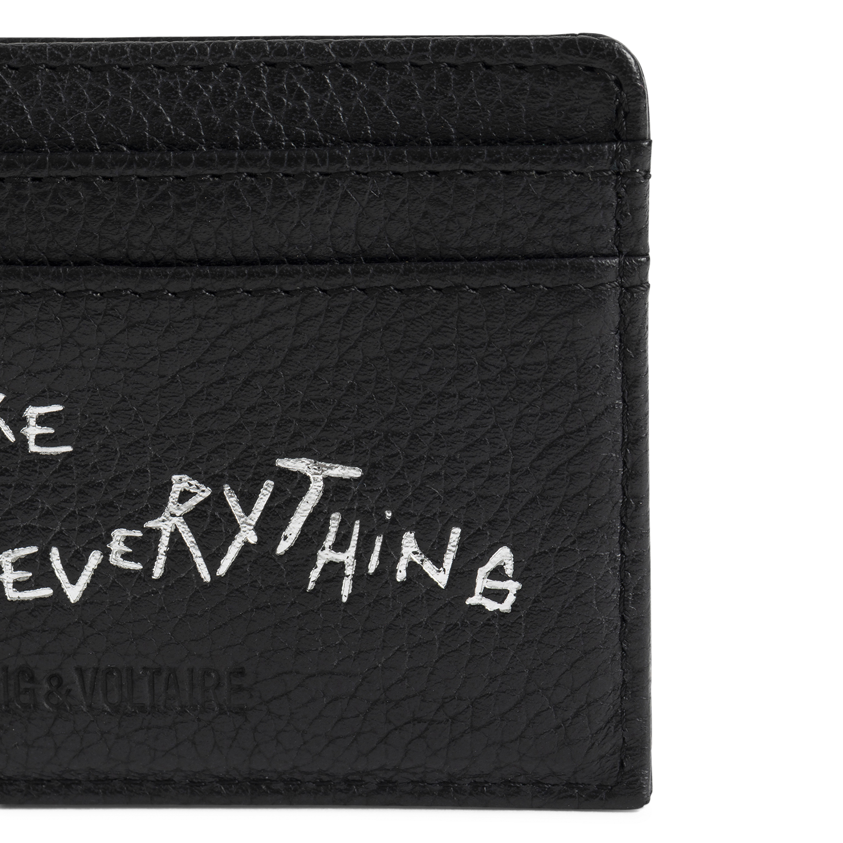Porte-cartes en cuir imprimé zv pass ZADIG&VOLTAIRE Noir