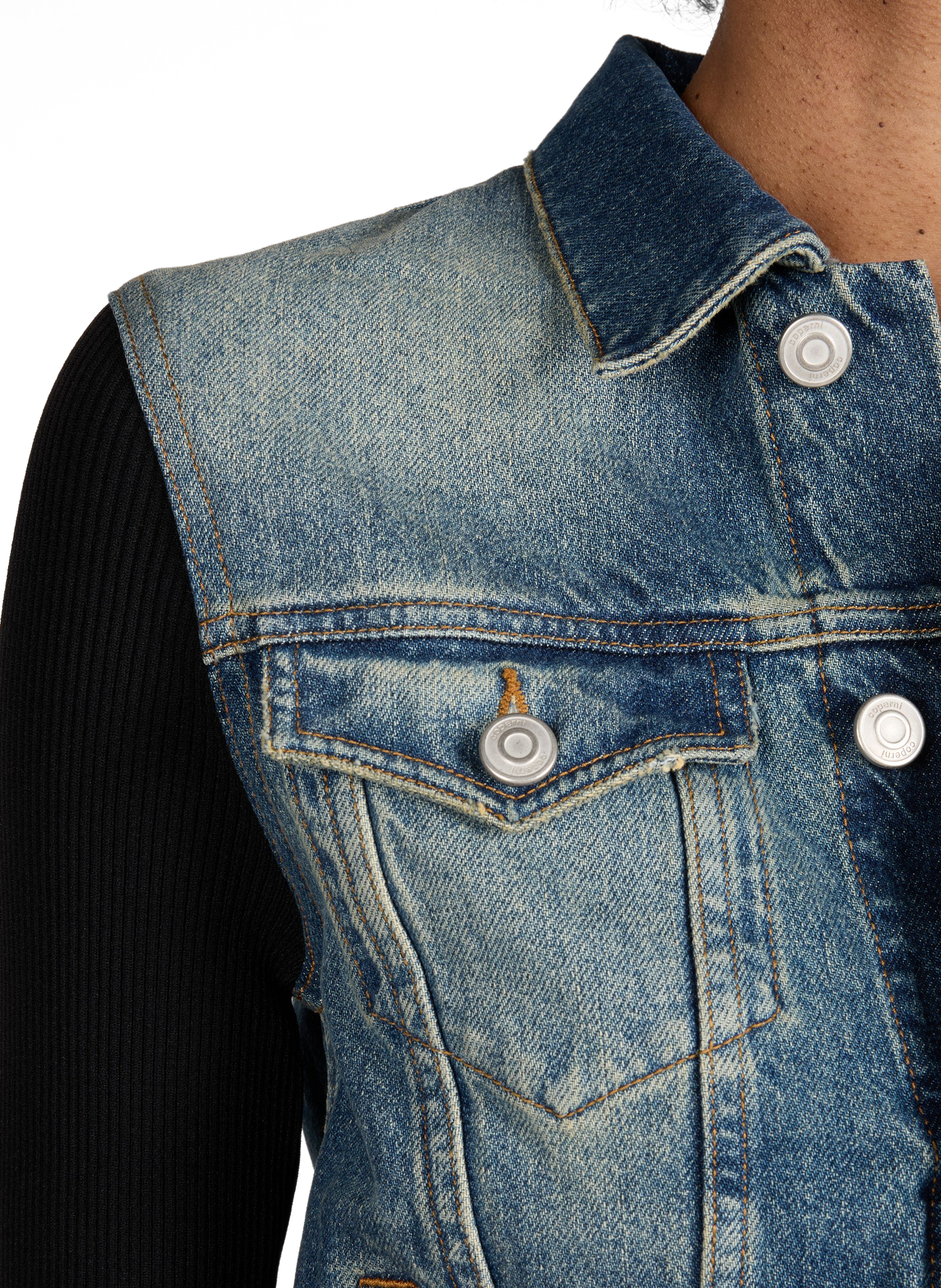 Veste à col classique en coton COPERNI Multicolore