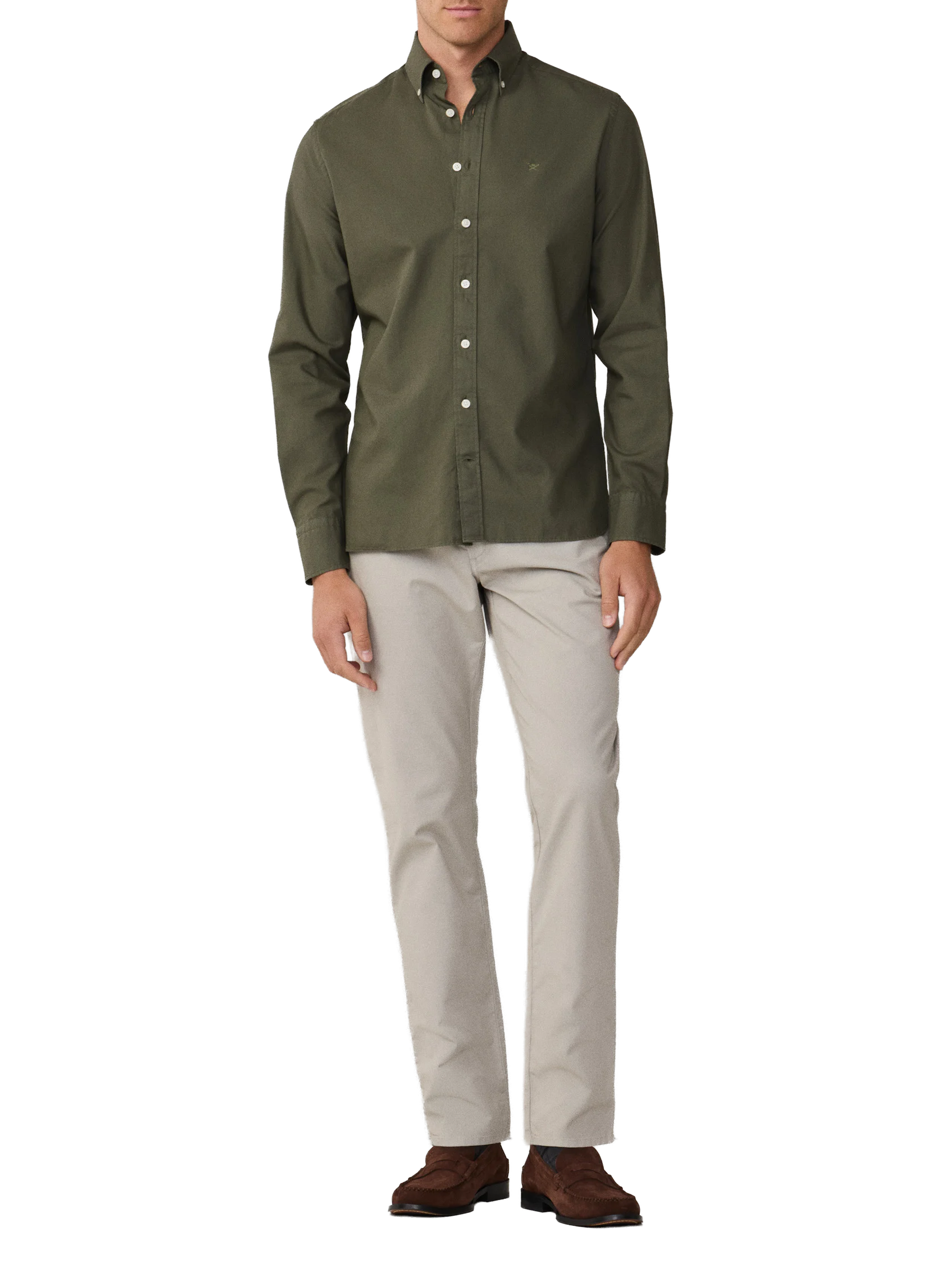 Pantalon chino en coton mélangé HACKETT Beige