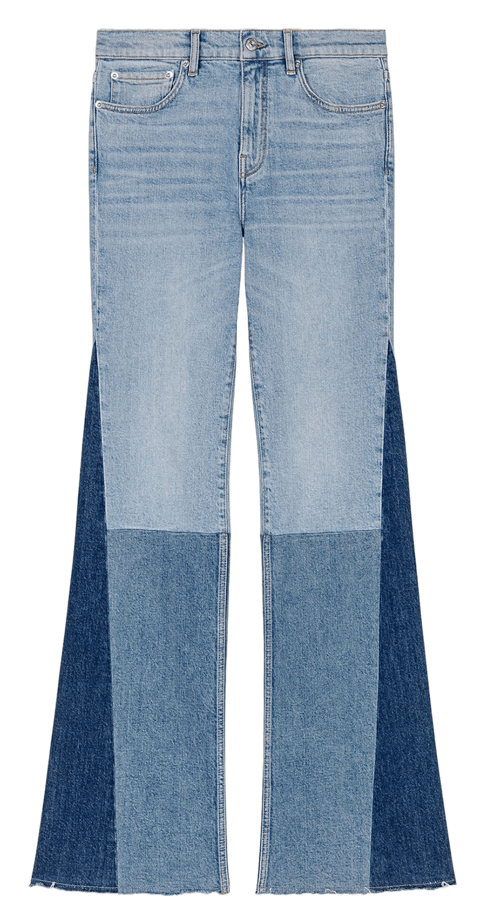 Jean droit patchwork MAJE Bleu