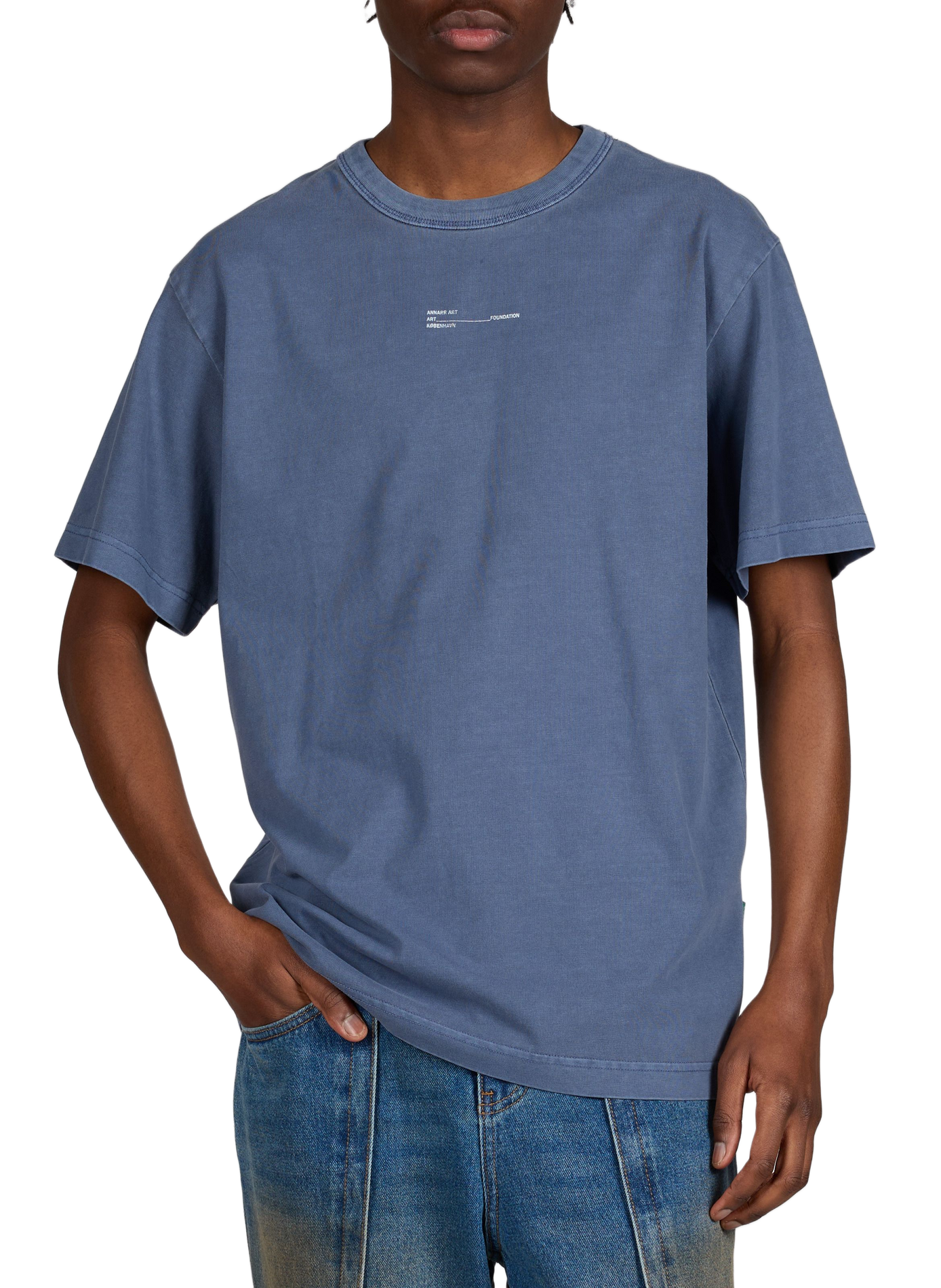 T-shirt imprimé col rond en coton ANNARR Gris