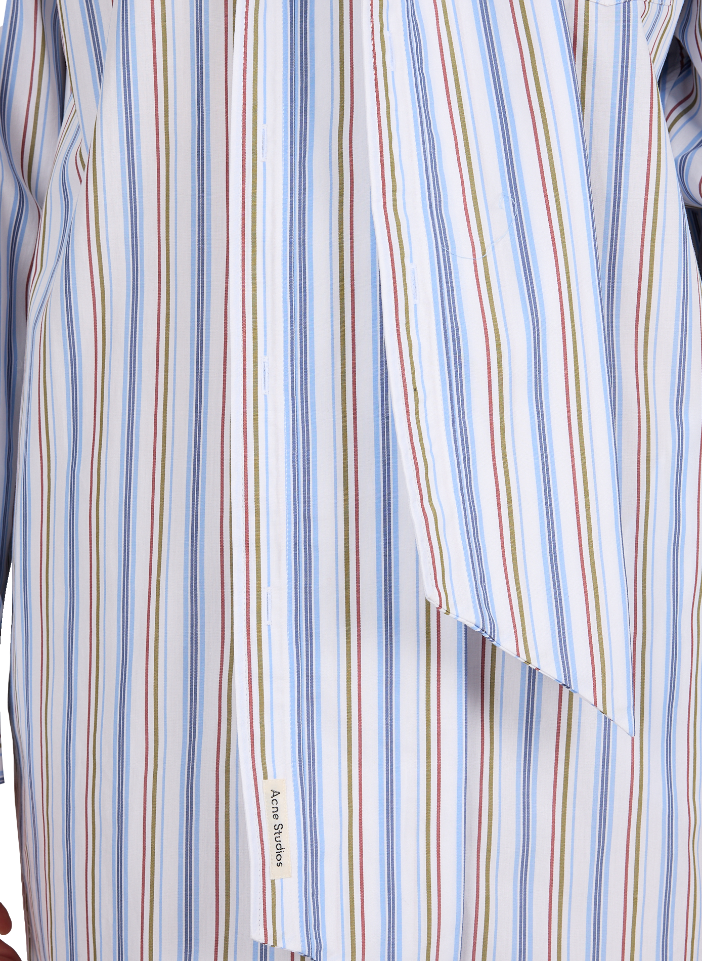 Robe chemise à rayures en coton ACNE STUDIOS Multicolore
