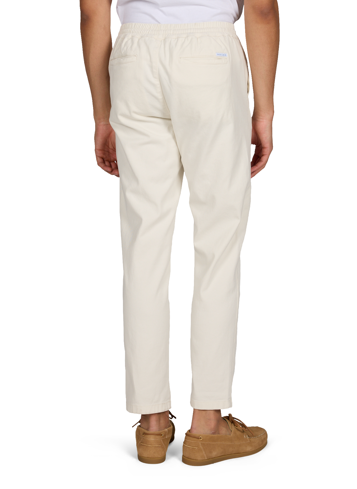 Arcade straight-leg pants in mixed cotton MAISON LABICHE White