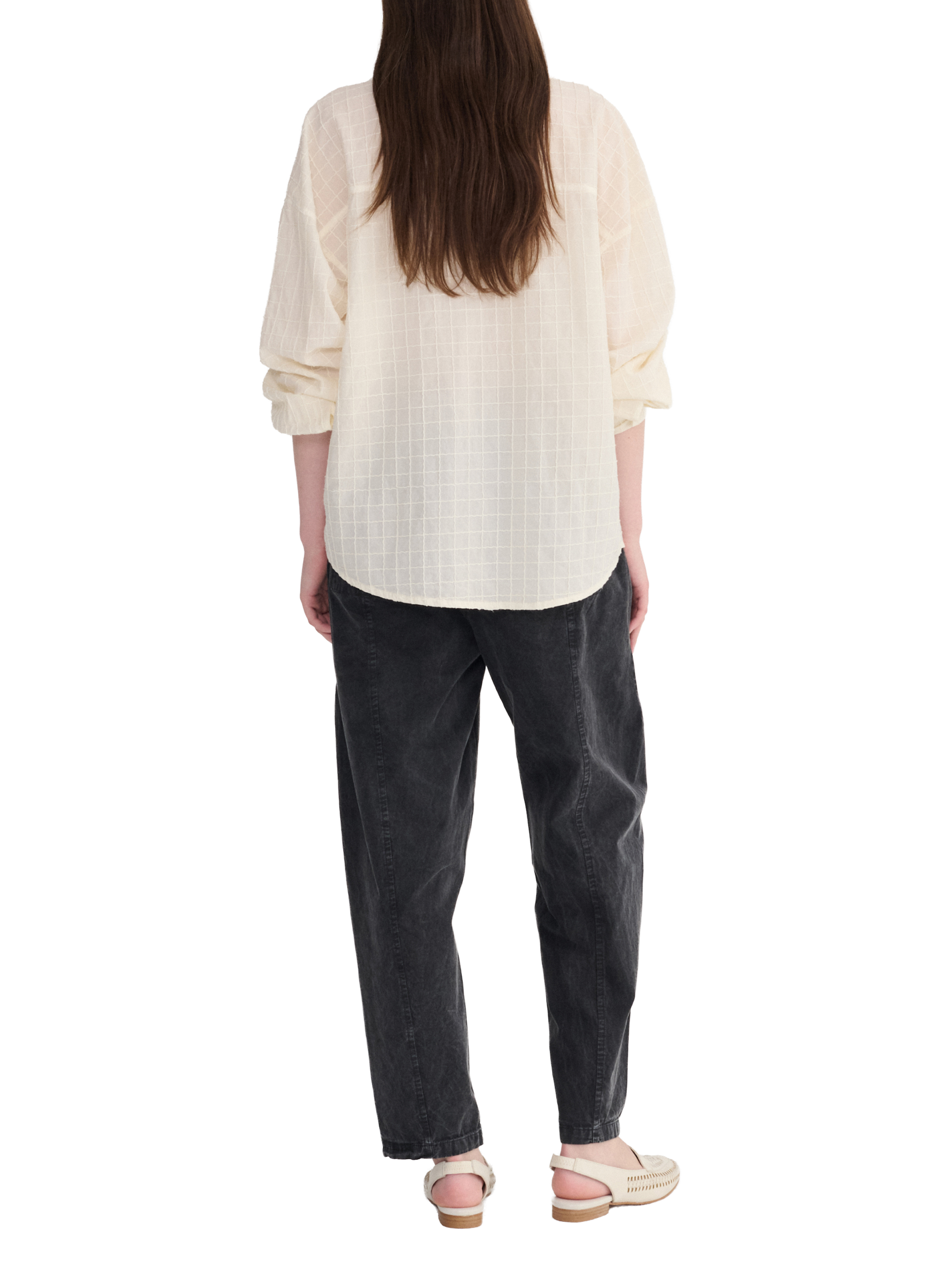 Checked blouse with embroidery BOBO CHOSES Beige