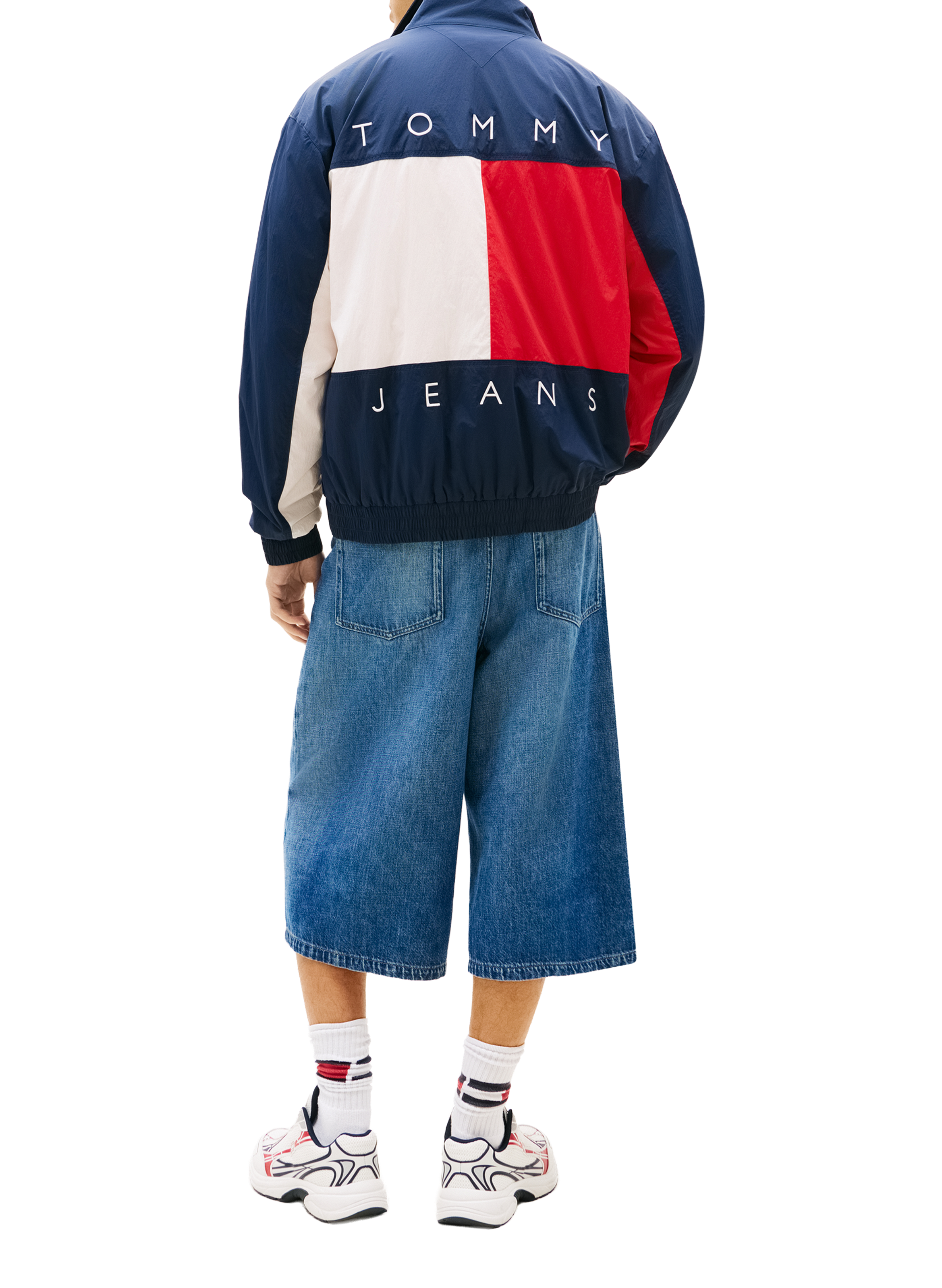 Veste déperlante à badge drapeau et logo TOMMY HILFIGER Bleu