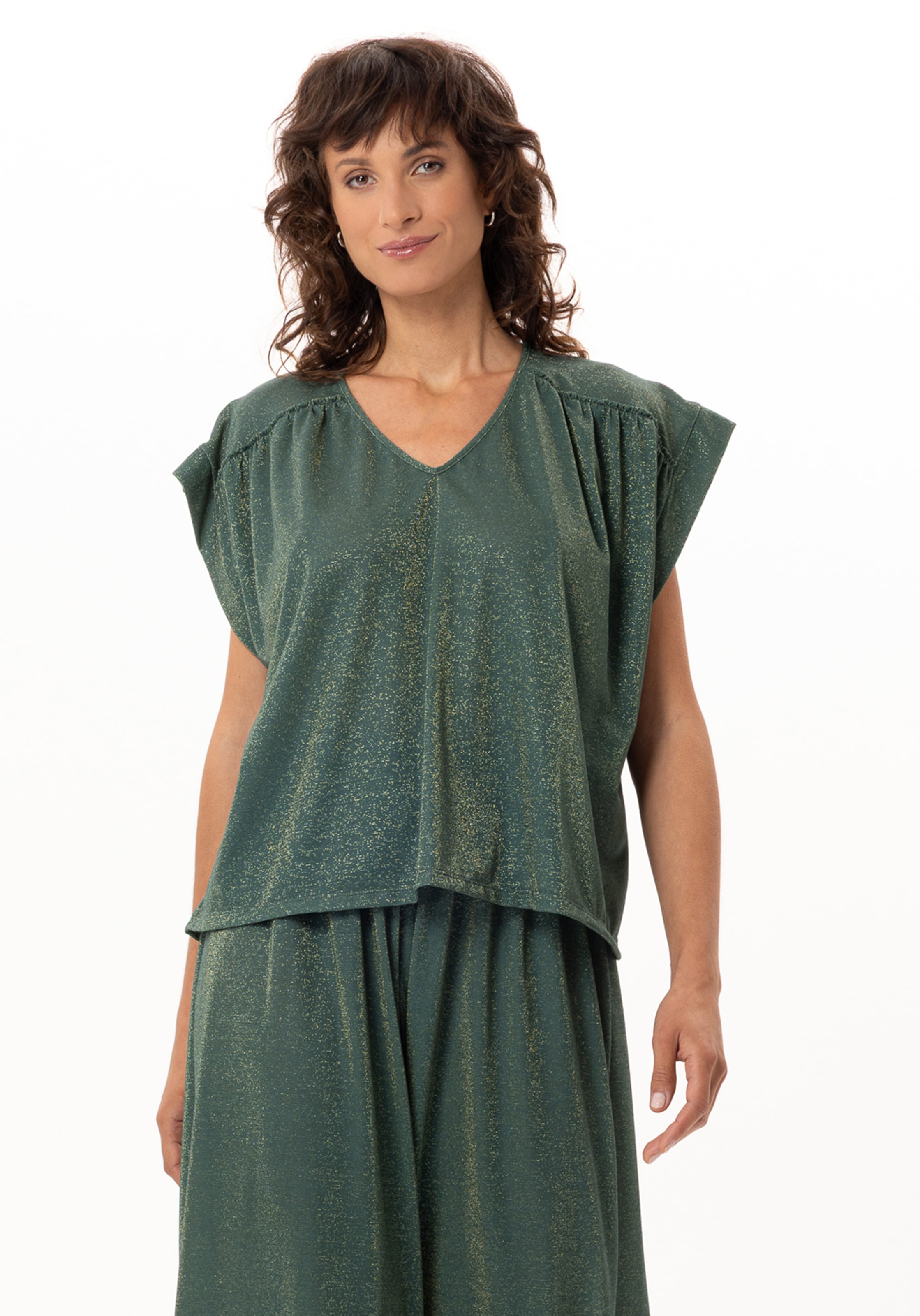 Tee-shirt en maille lurex coco 230 LE CHAT Vert