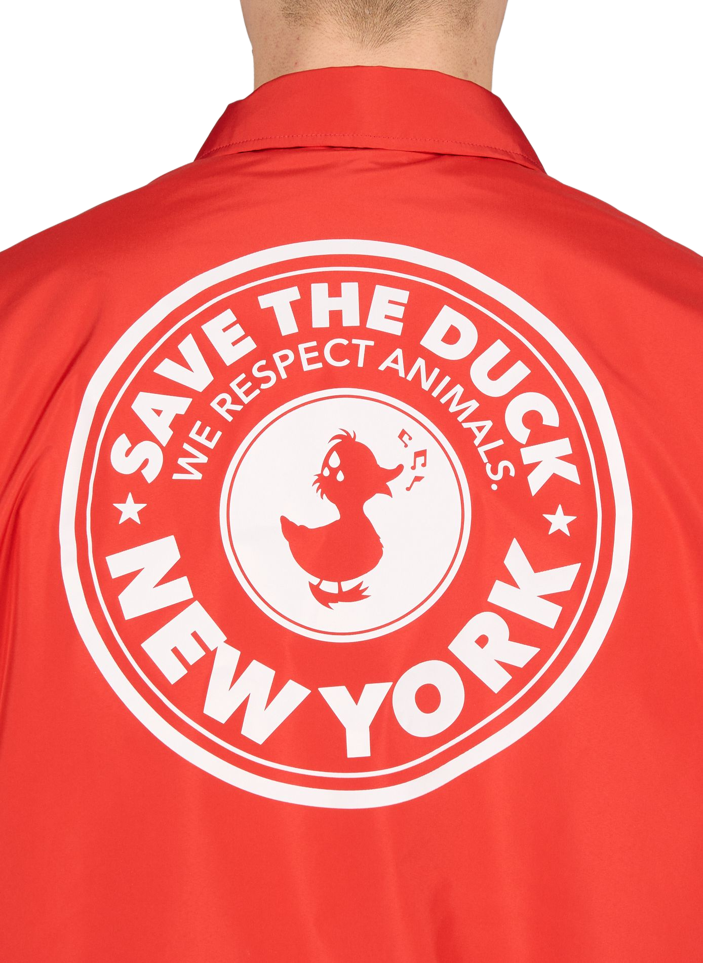 Parka Leni con logo SAVE THE DUCK Rosso