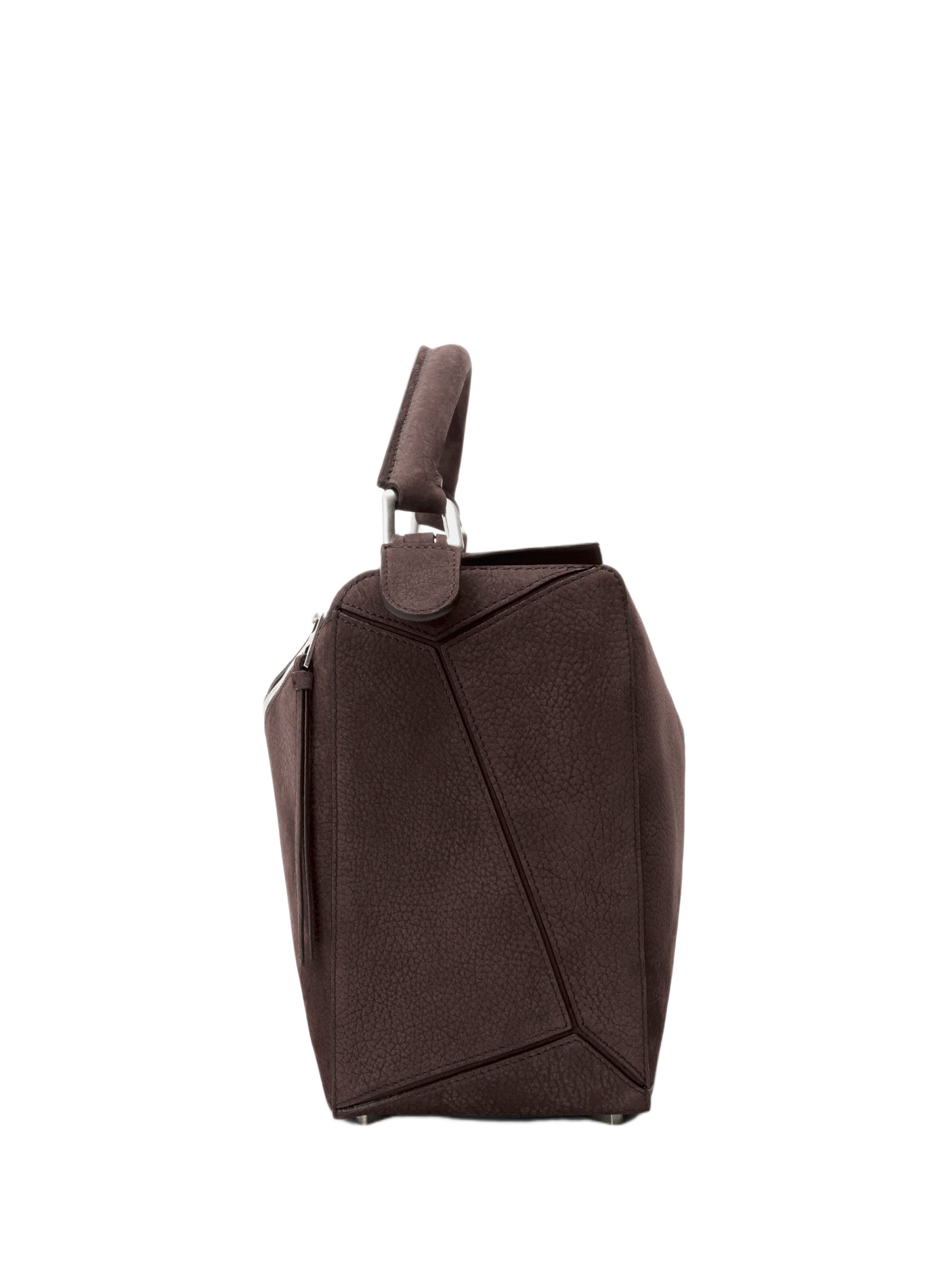 Grand sac Puzzle en cuir nubuck grainé LOEWE Marron