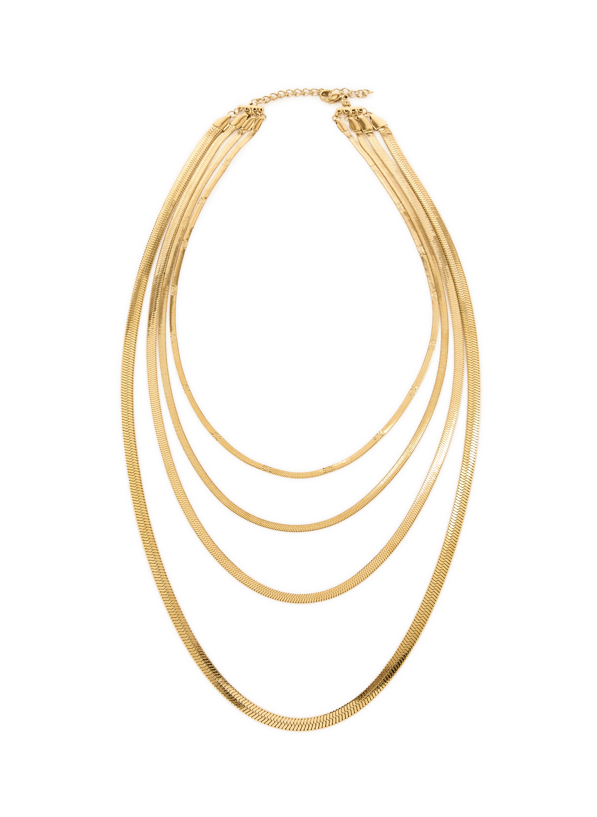 Collier à quatre chaînes AU PRINTEMPS PARIS Doré