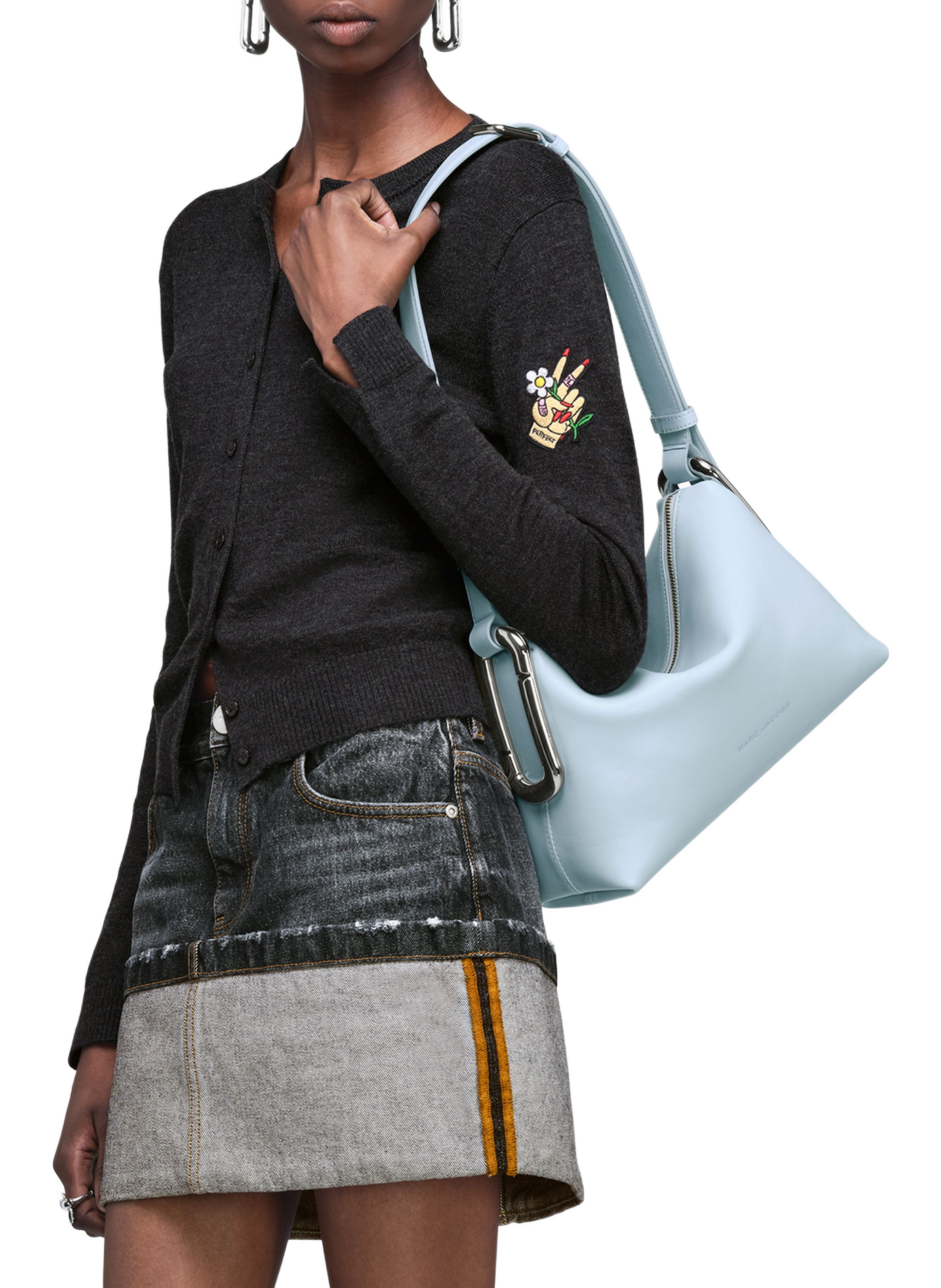 Sac épaule The Scene Medium en cuir MARC JACOBS Bleu