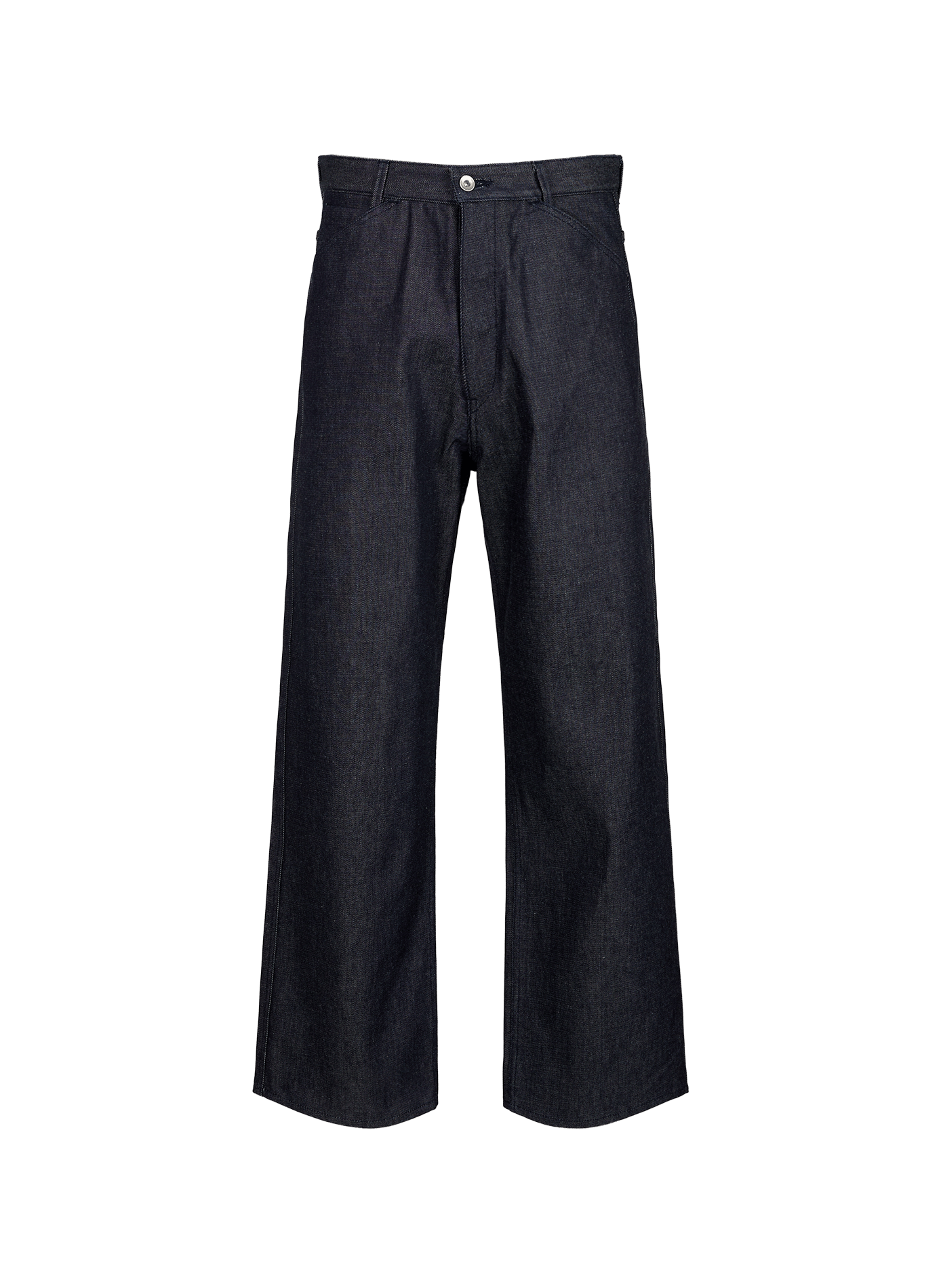 Raw wide leg cotton jeans OMAR AFRIDI Blue