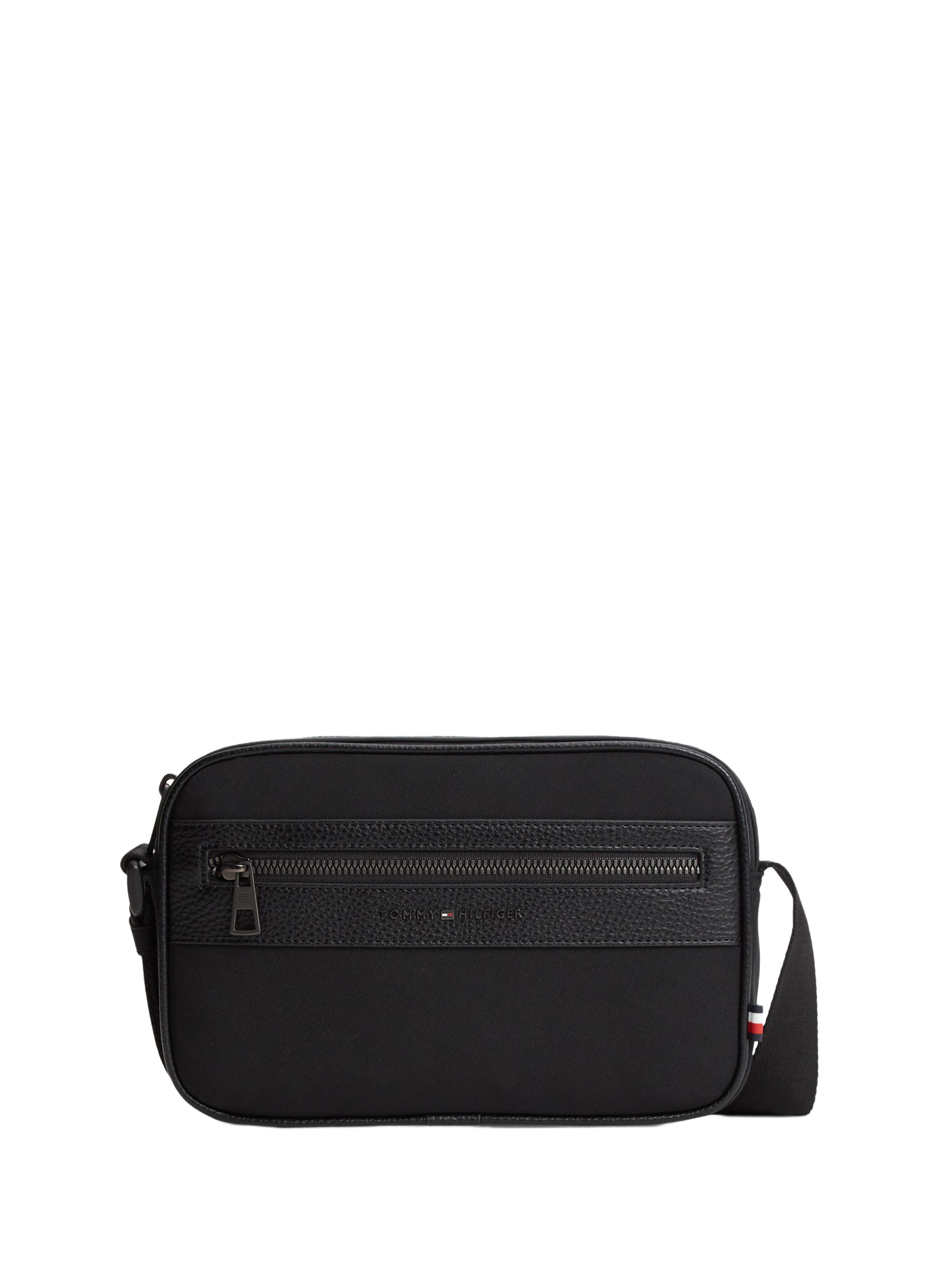 Sac bandoulière à empiècement grainé  TOMMY HILFIGER Noir