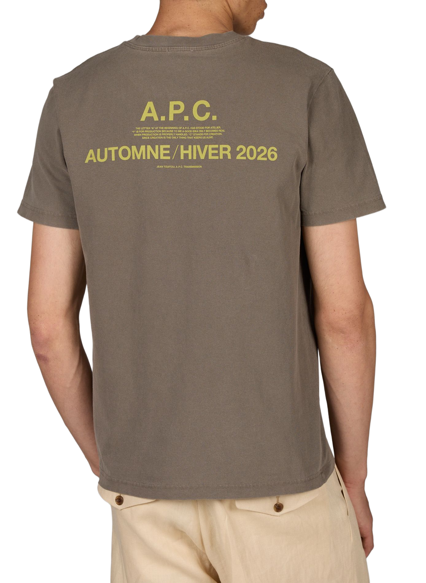 Short-sleeved cotton T-shirt A.P.C. Grey