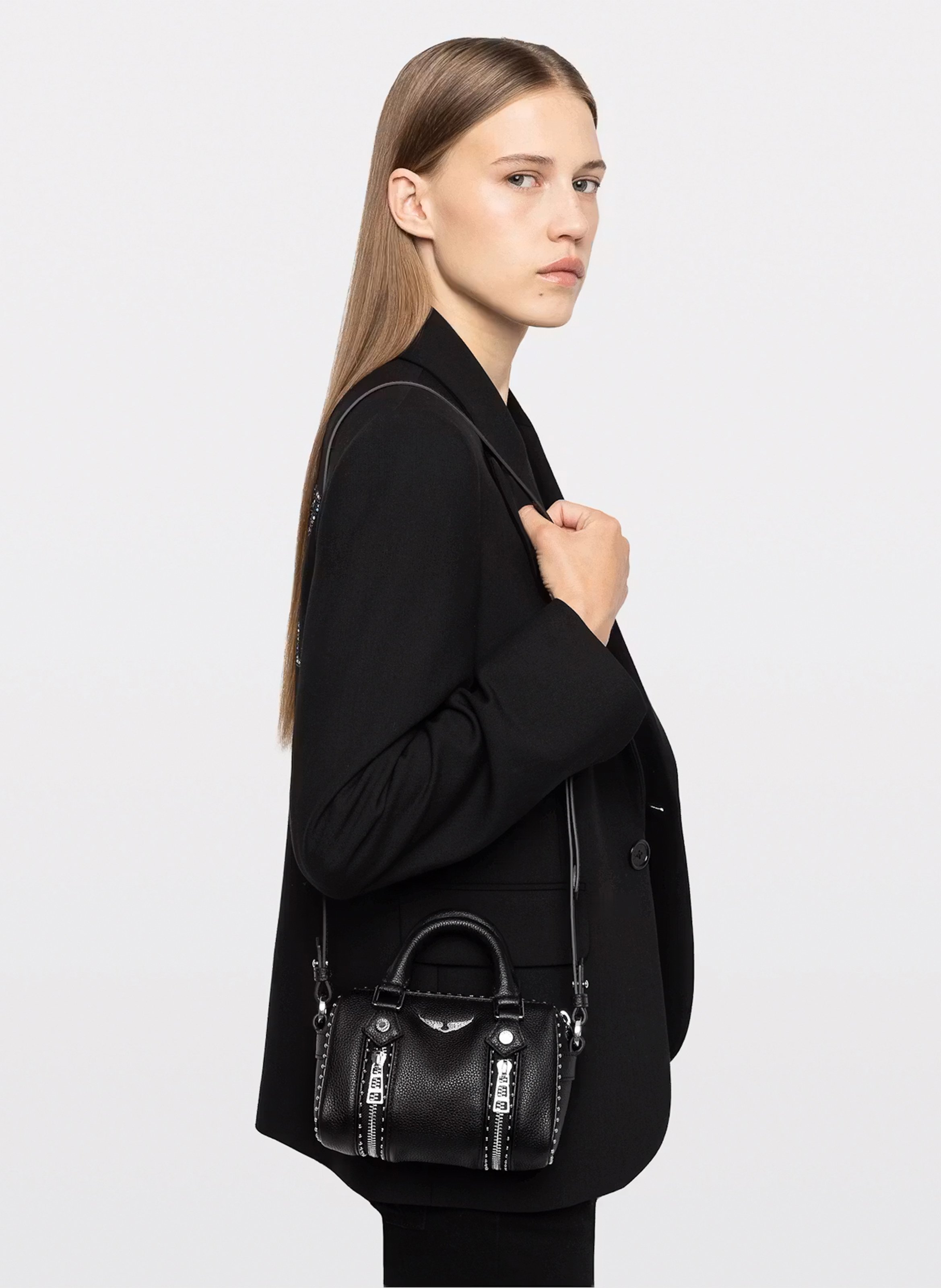 Sac à main en cuir sunny nano ZADIG&VOLTAIRE Noir