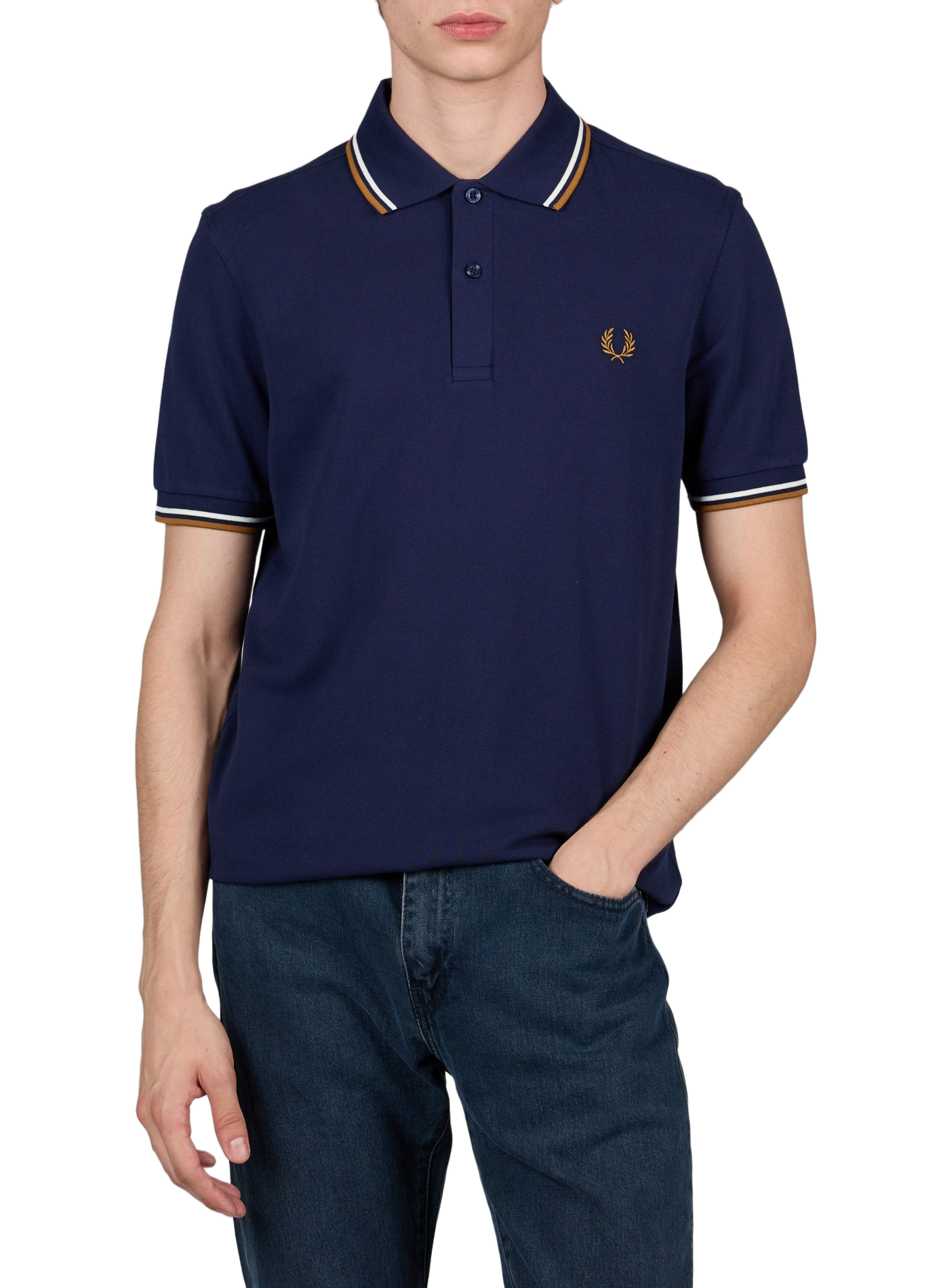 Cotton pique polo shirt FRED PERRY Blue