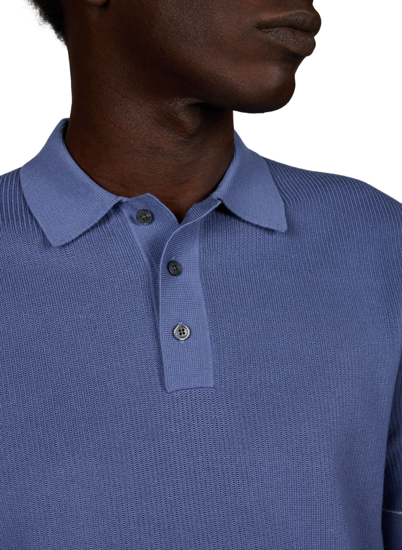 Polo côtelé en coton HACKETT Bleu