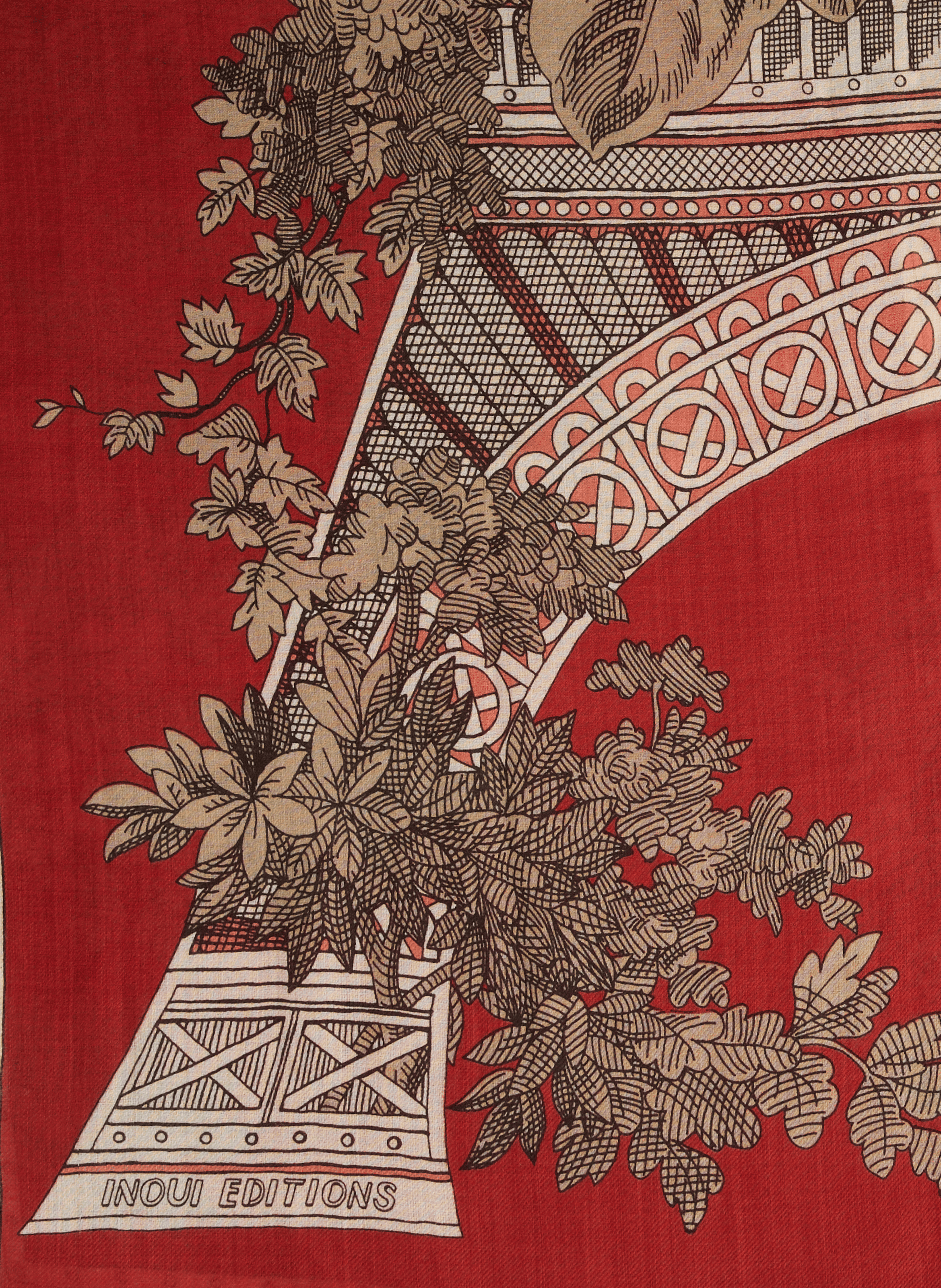 Wool scarf INOUI EDITIONS Red