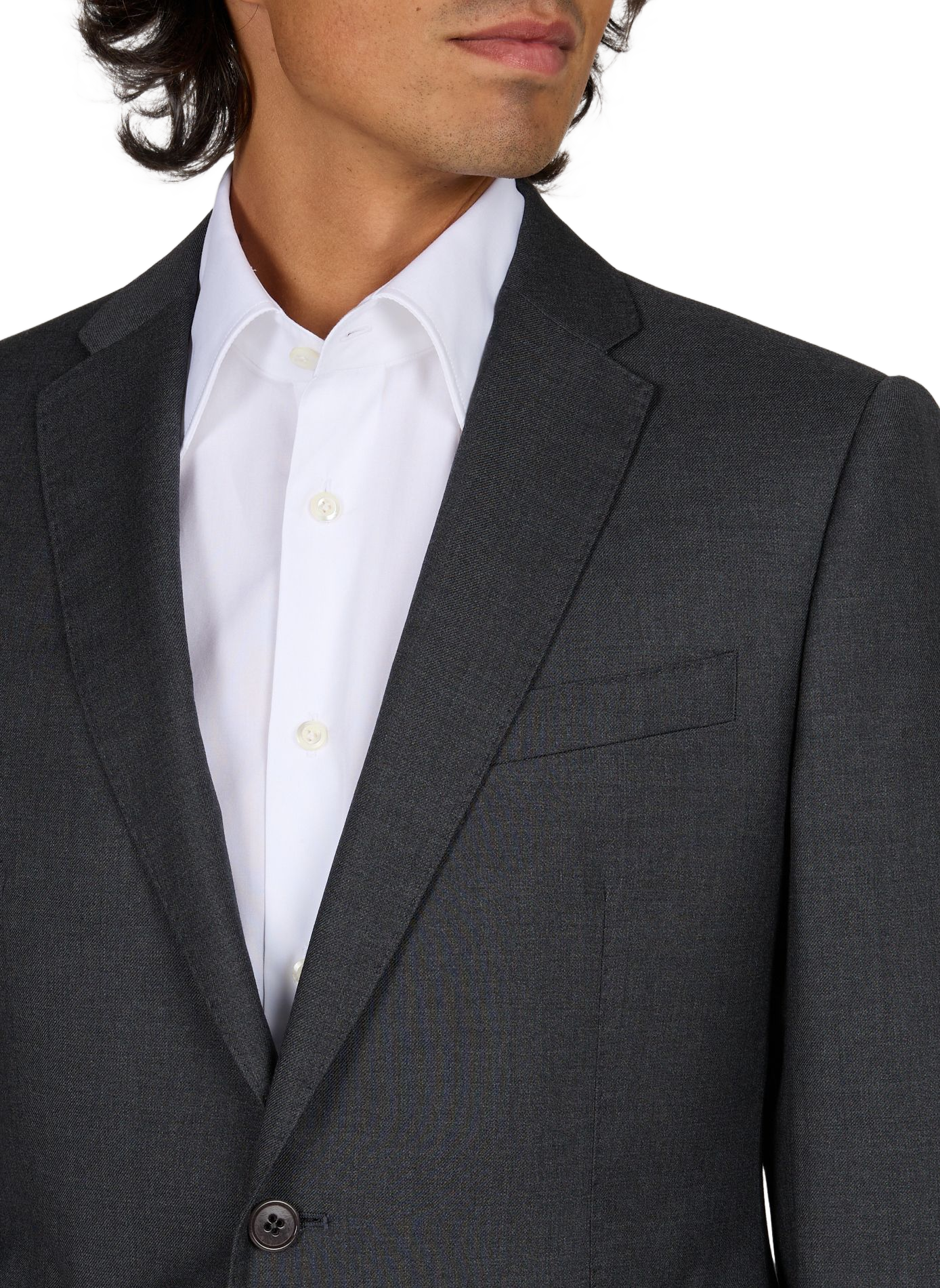 Rechte wollen blazer. EMPORIO ARMANI Grijs