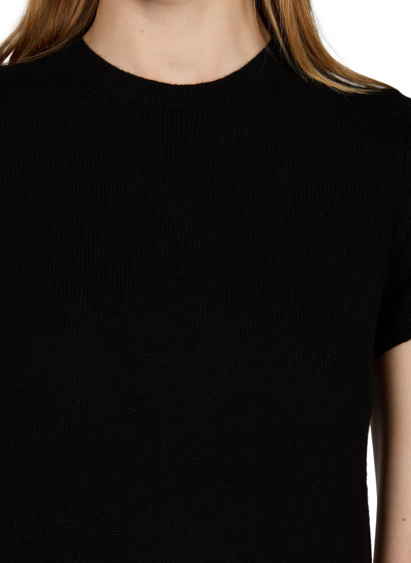 Short-sleeve wool blend sweater DUNST Black