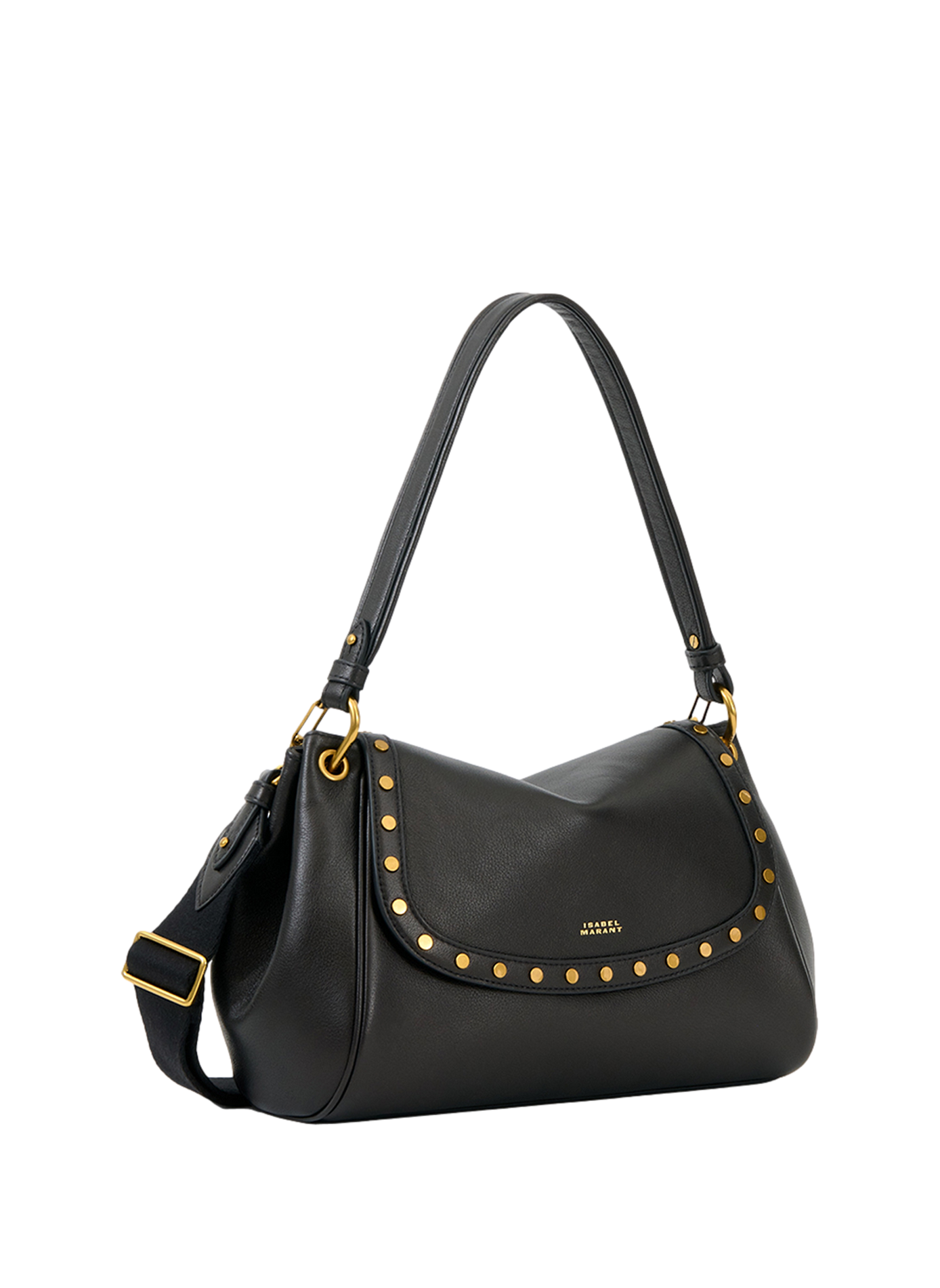 Schultertasche Chany M aus genietetem Leder ISABEL MARANT Schwarz