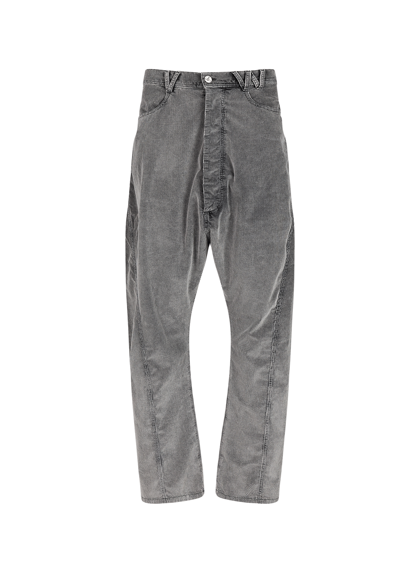Wijde ribfluwelen jeans van katoenmix VIVIENNE WESTWOOD Grijs