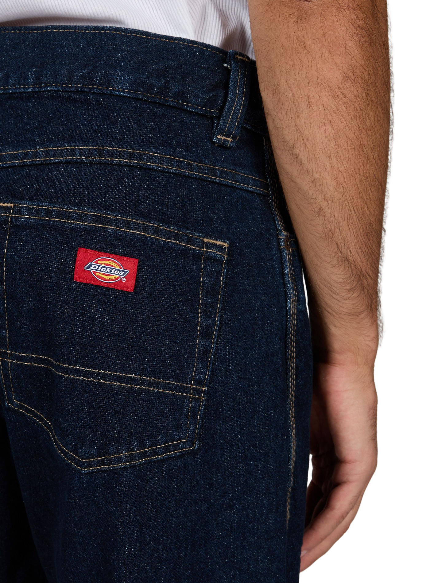 Rechte blauwe jeans van katoen DICKIES Blauw