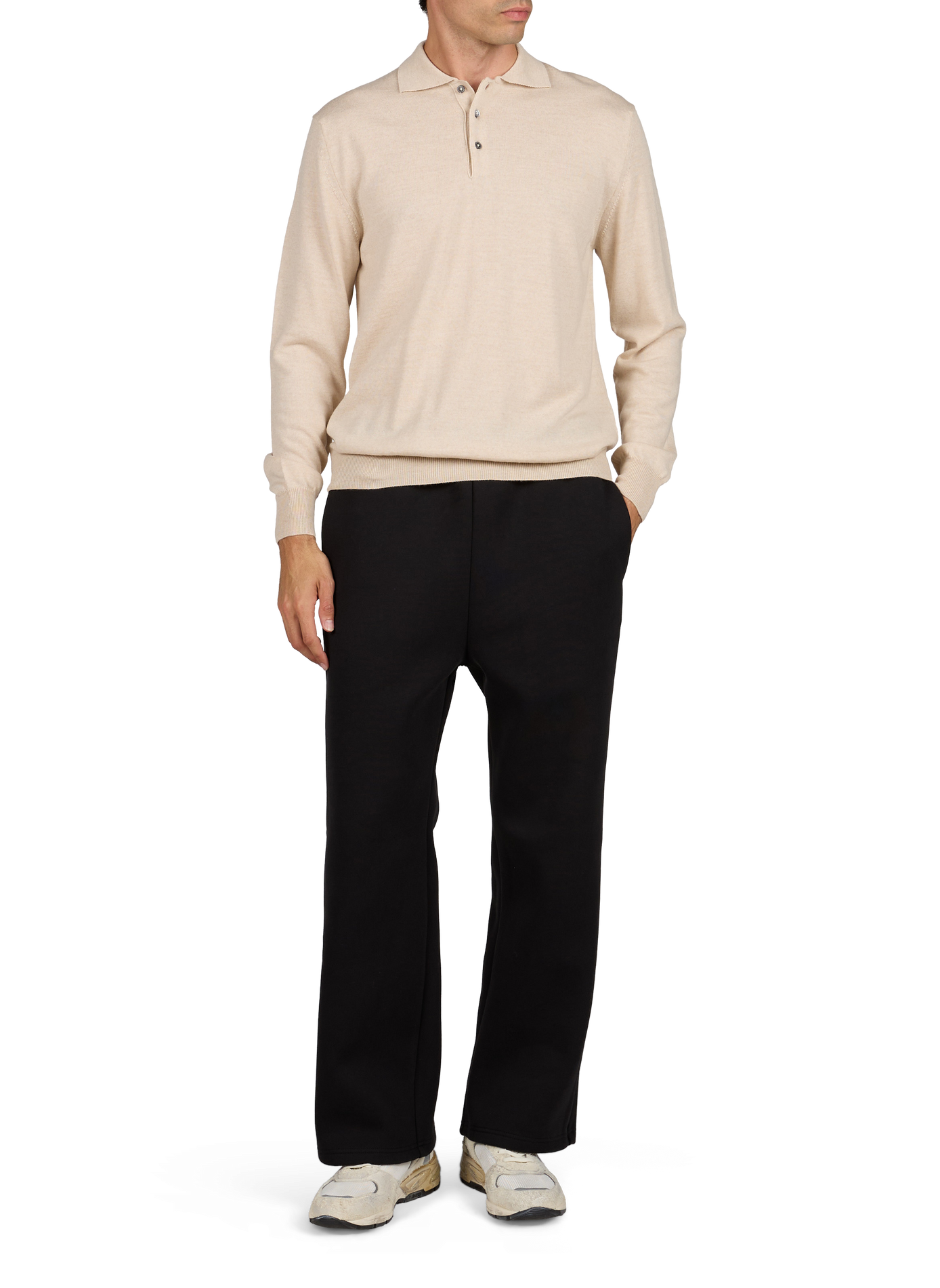 Organic cotton round-neck jumper AURELIEN Beige