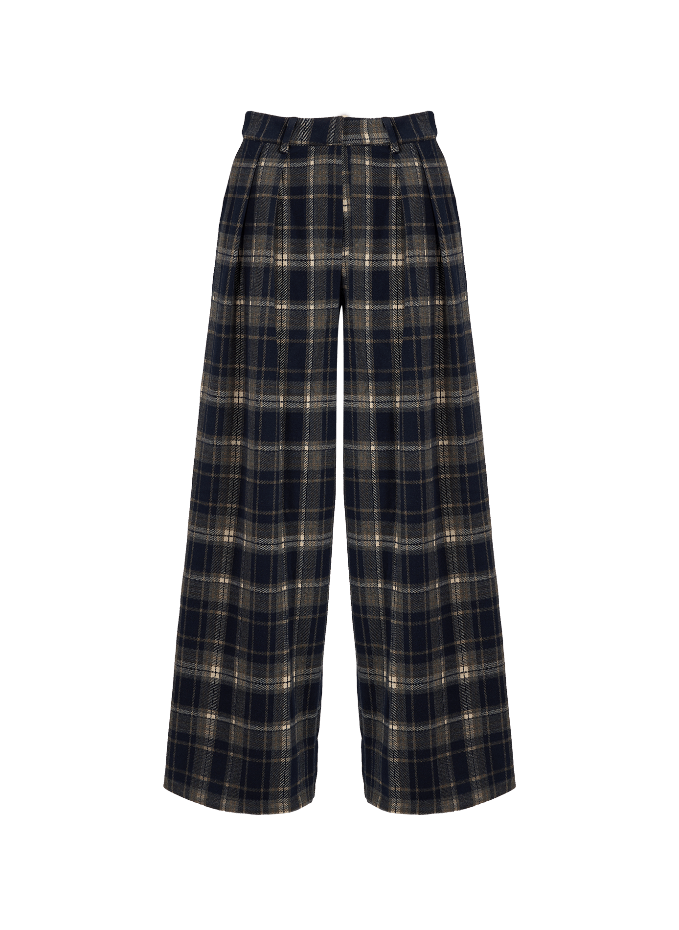 Pantaloni larghi a quadri OBJECT Blu
