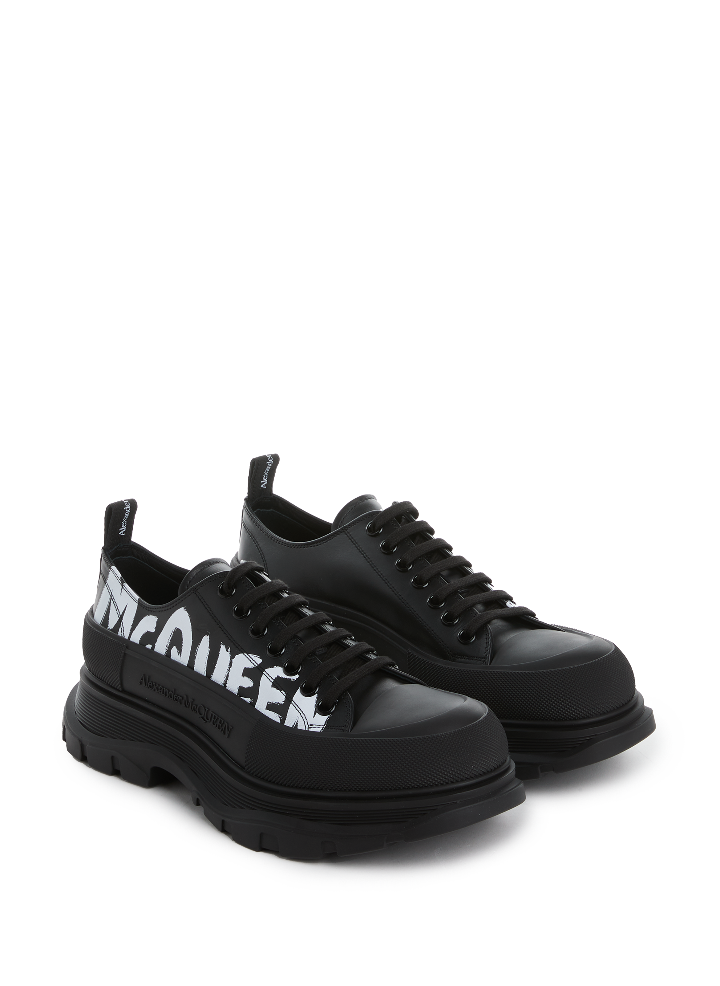 Baskets Tread Slick en cuir ALEXANDER MCQUEEN Noir