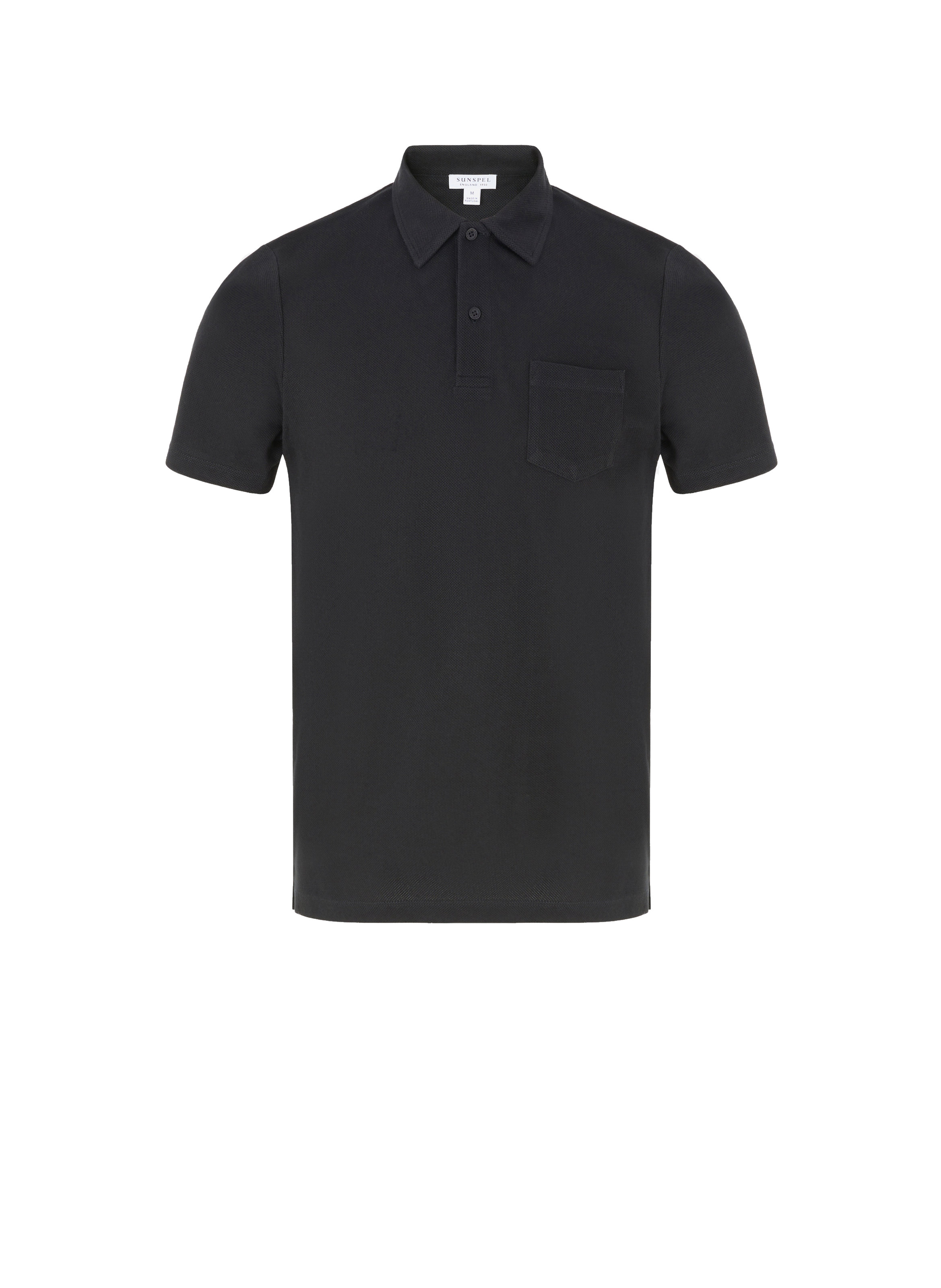 SUNSPEL Straight cotton polo shirt Black