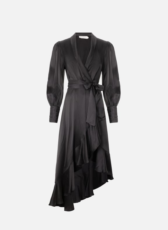 Robe midi portefeuille en soie ZIMMERMANN Robe midi portefeuille en soie ZIMMERMANN
