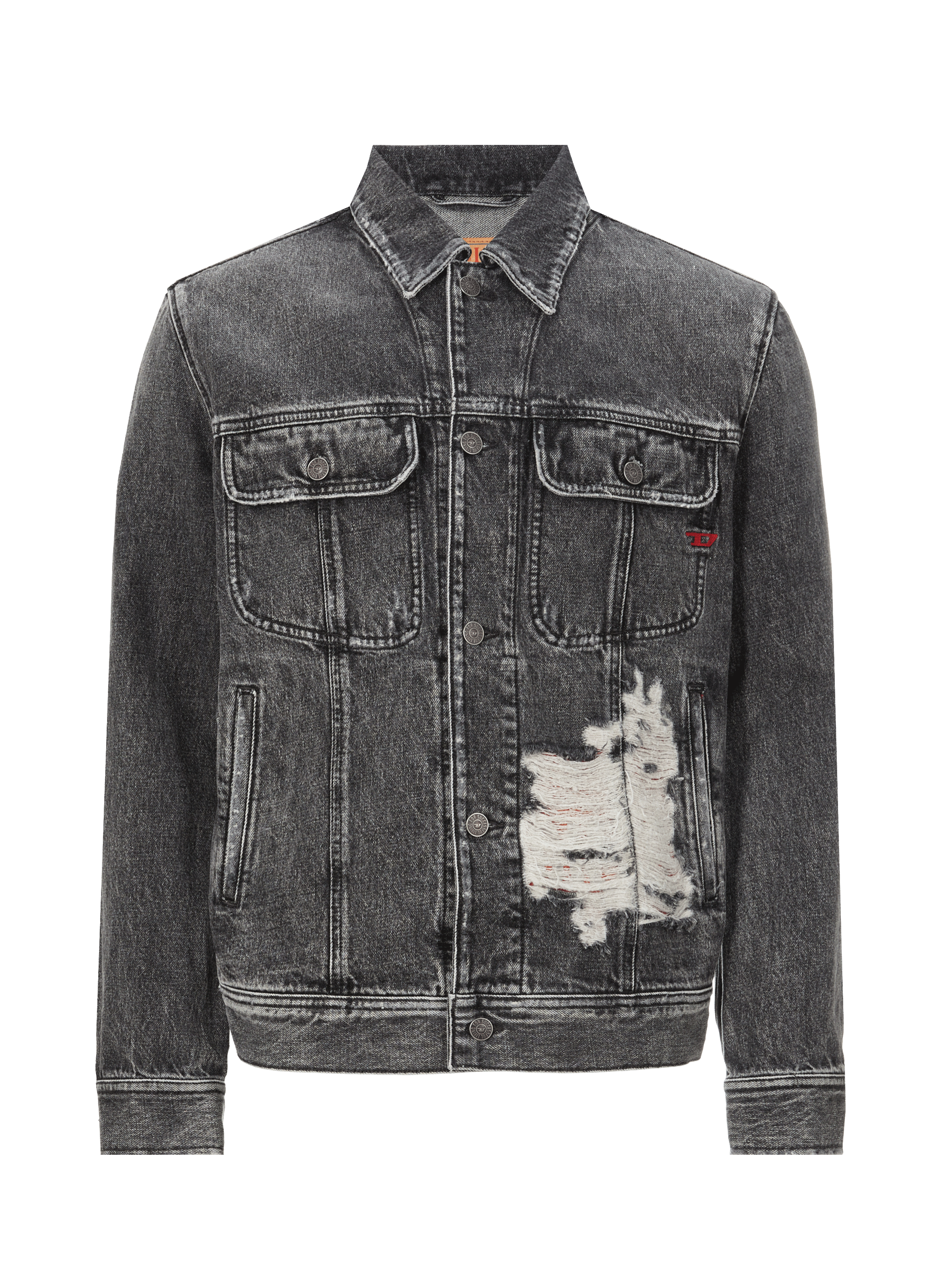 Veste denim effet destroy