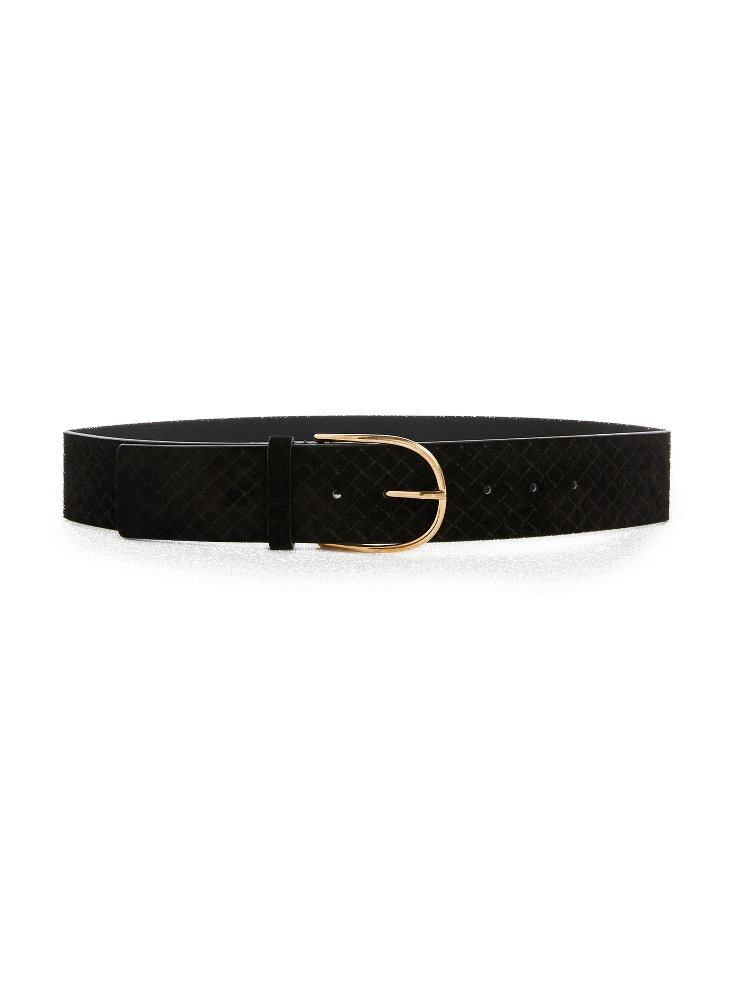 Ceinture large effet velours