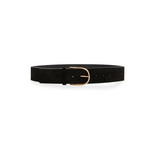 Ceinture large effet velours
