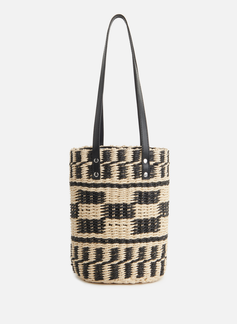Straw basket bag BlackAU PRINTEMPS PARIS 