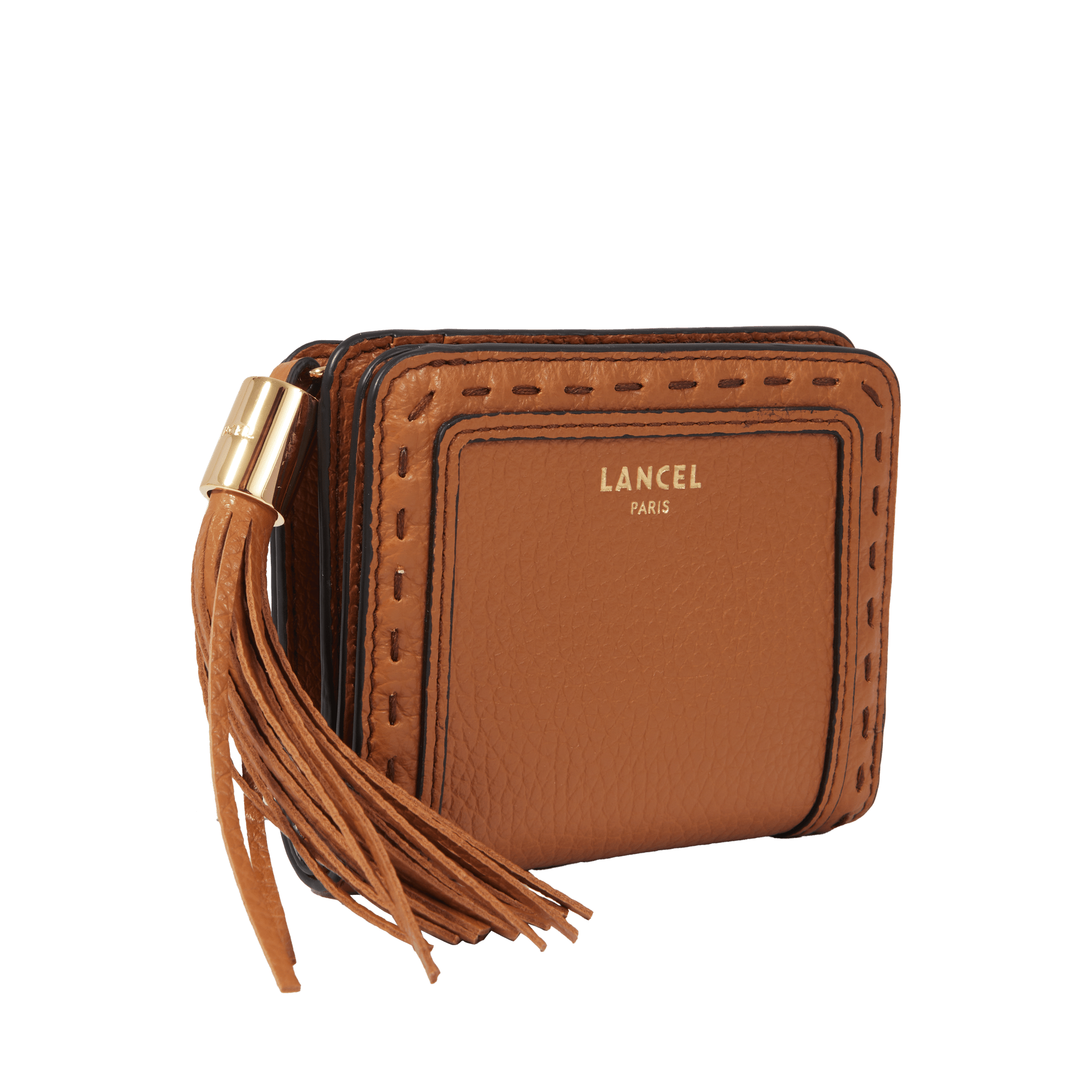 Portefeuille compact medium zippé - premier flirt LANCEL Marron
