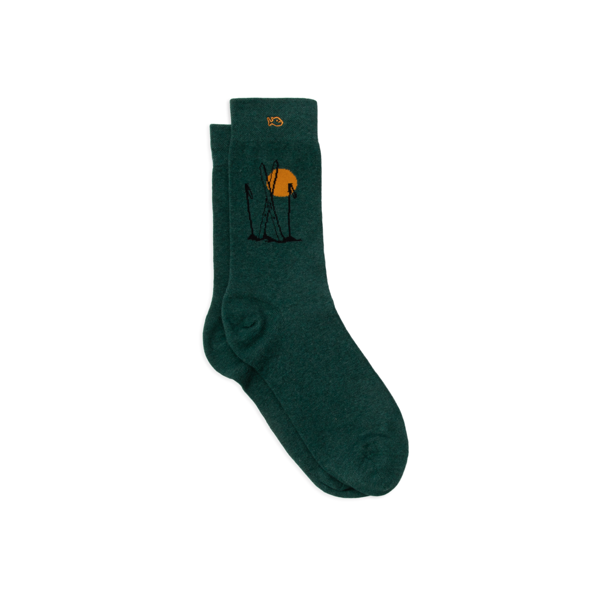 Chaussettes en coton peigné à motifs BILLYBELT Vert