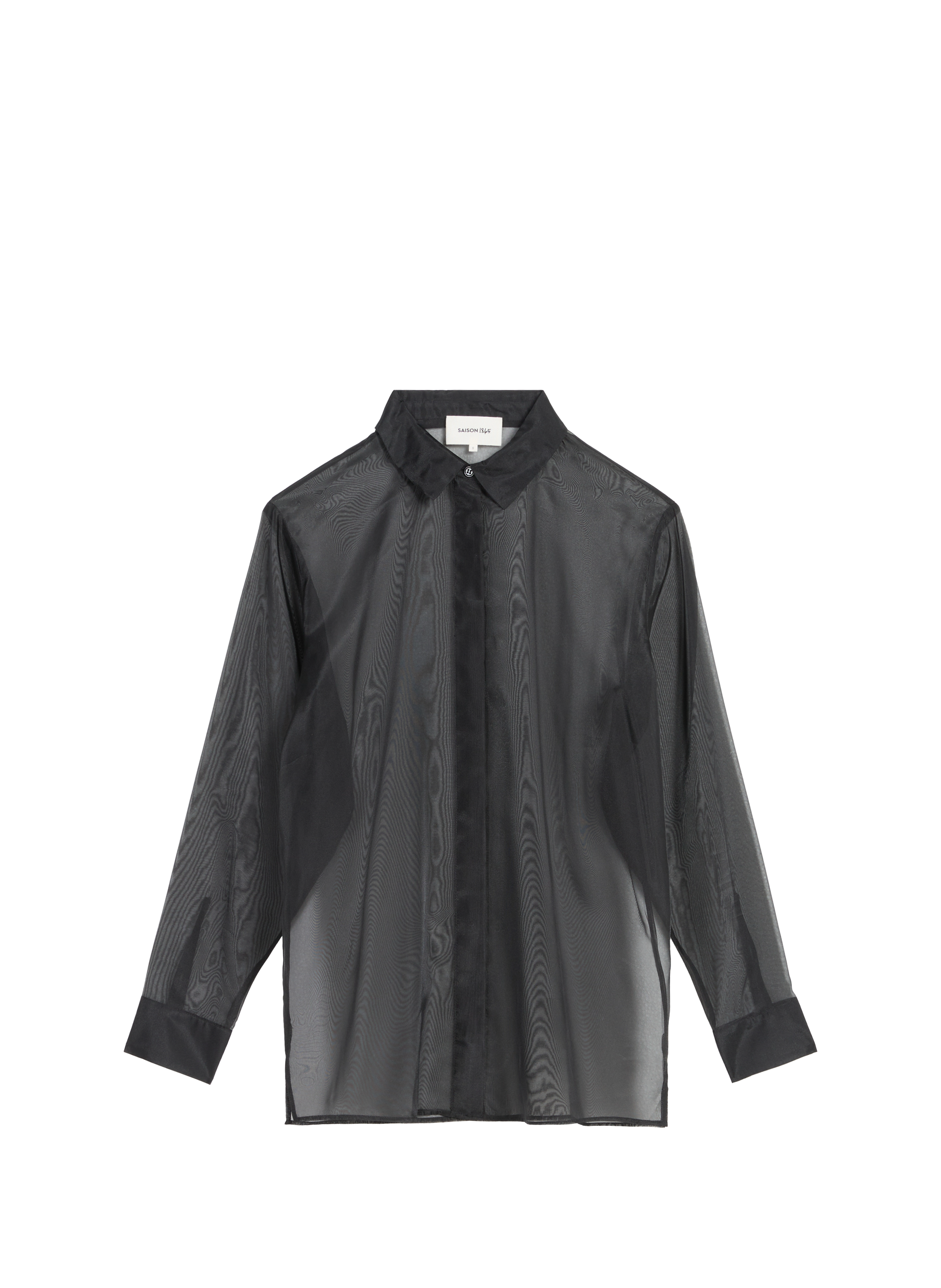 Sheer fluid shirt SAISON 1865 Black