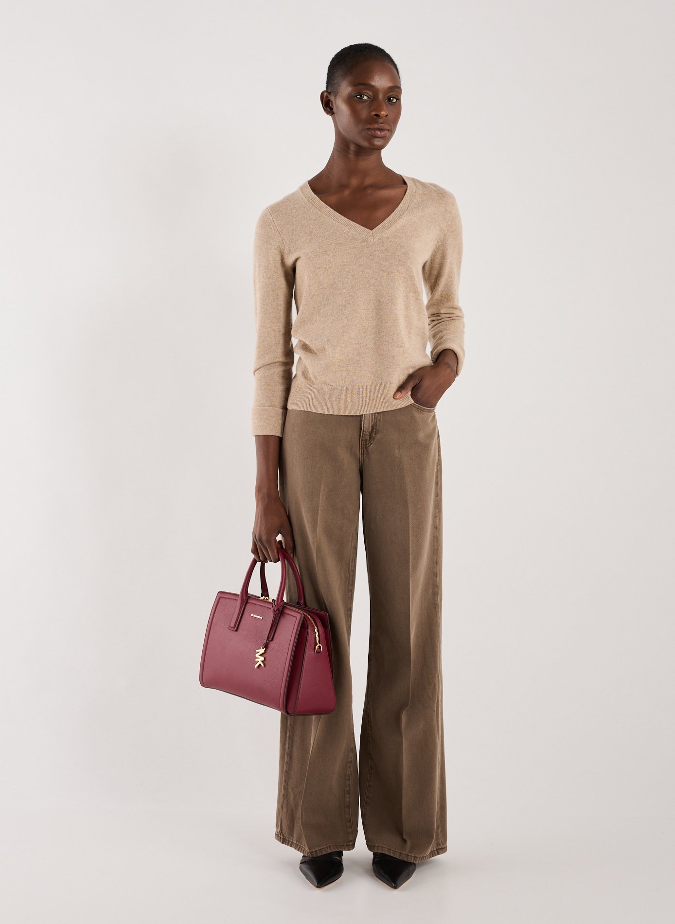 Laila leather handbag MICHAEL KORS Red