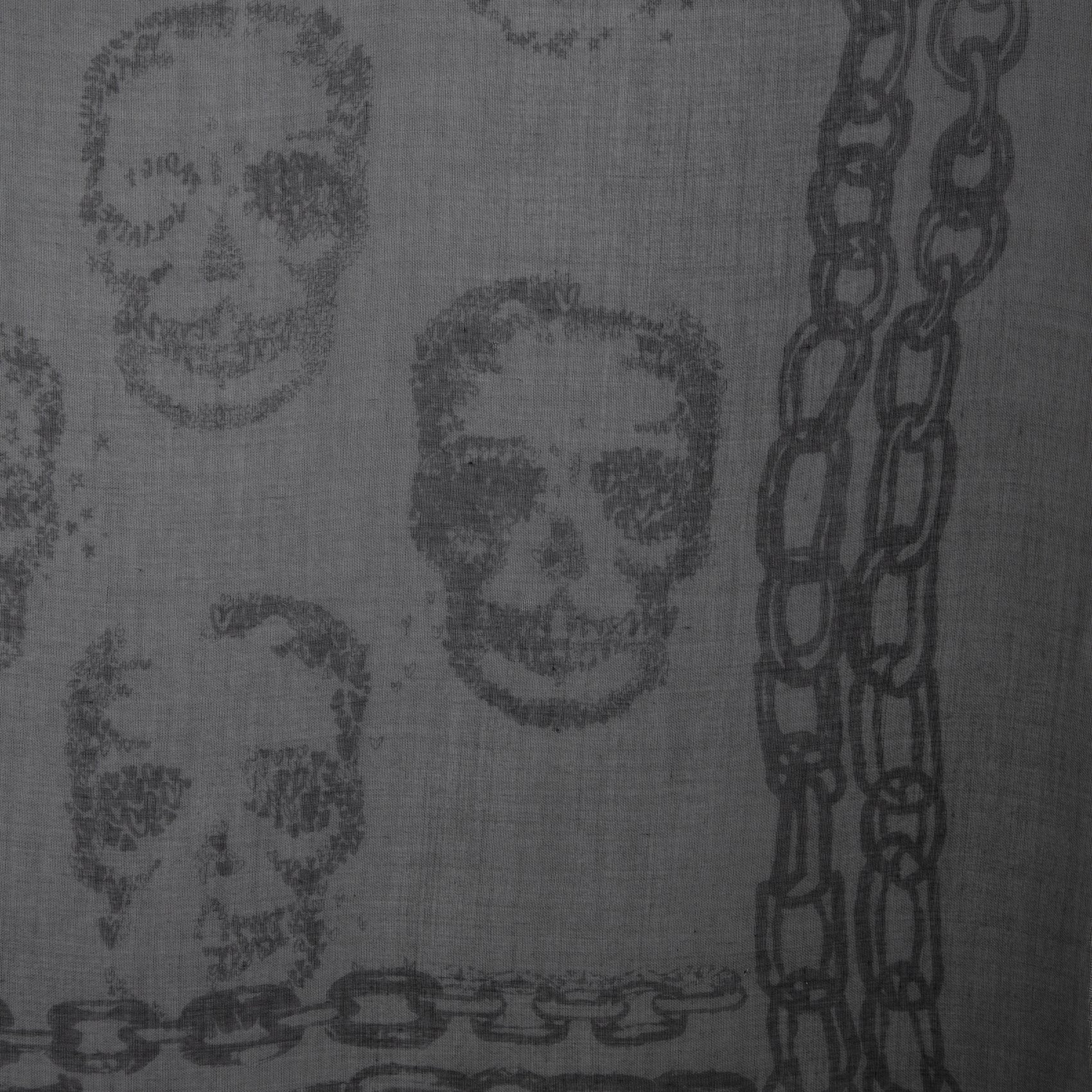 Foulard carré à motifs squelettes kerry Gris